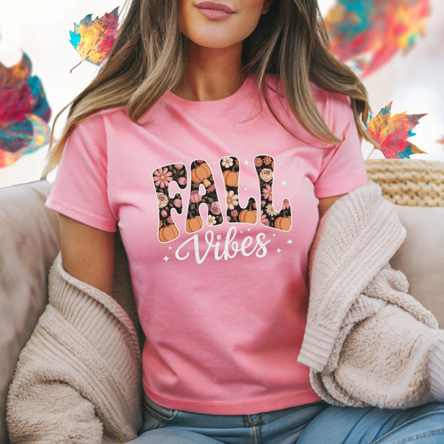 Fall Vibes Floral T-Shirt
