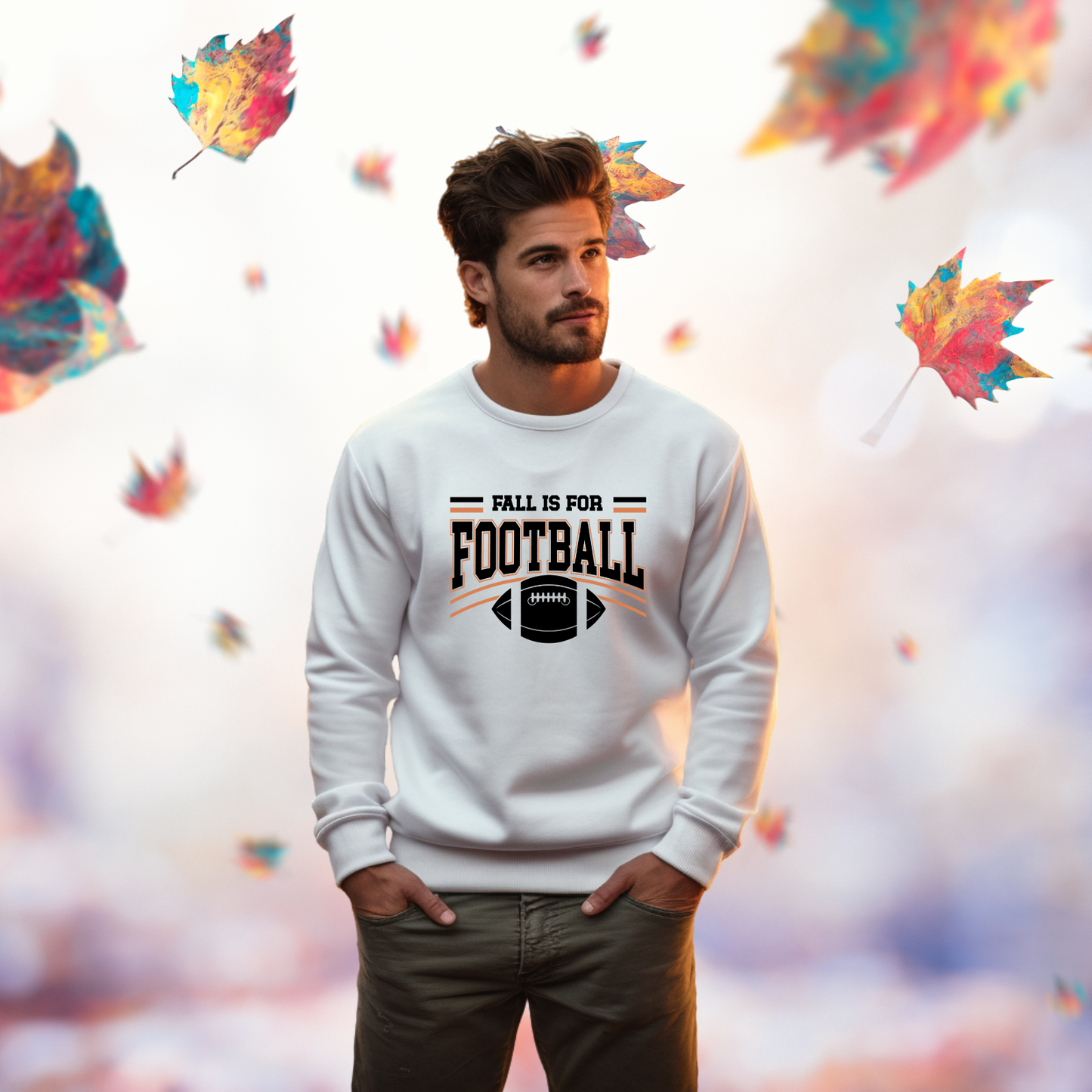 Fall Is For Football Crewneck Sweatshirt