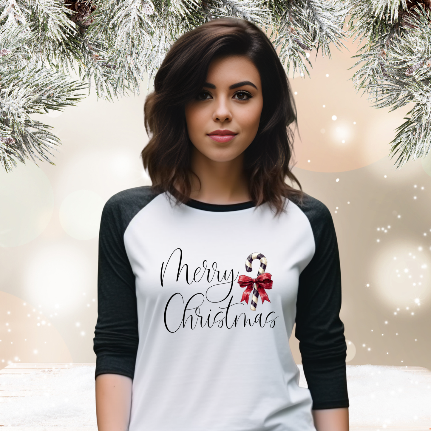 Merry Christmas Baseball Tee