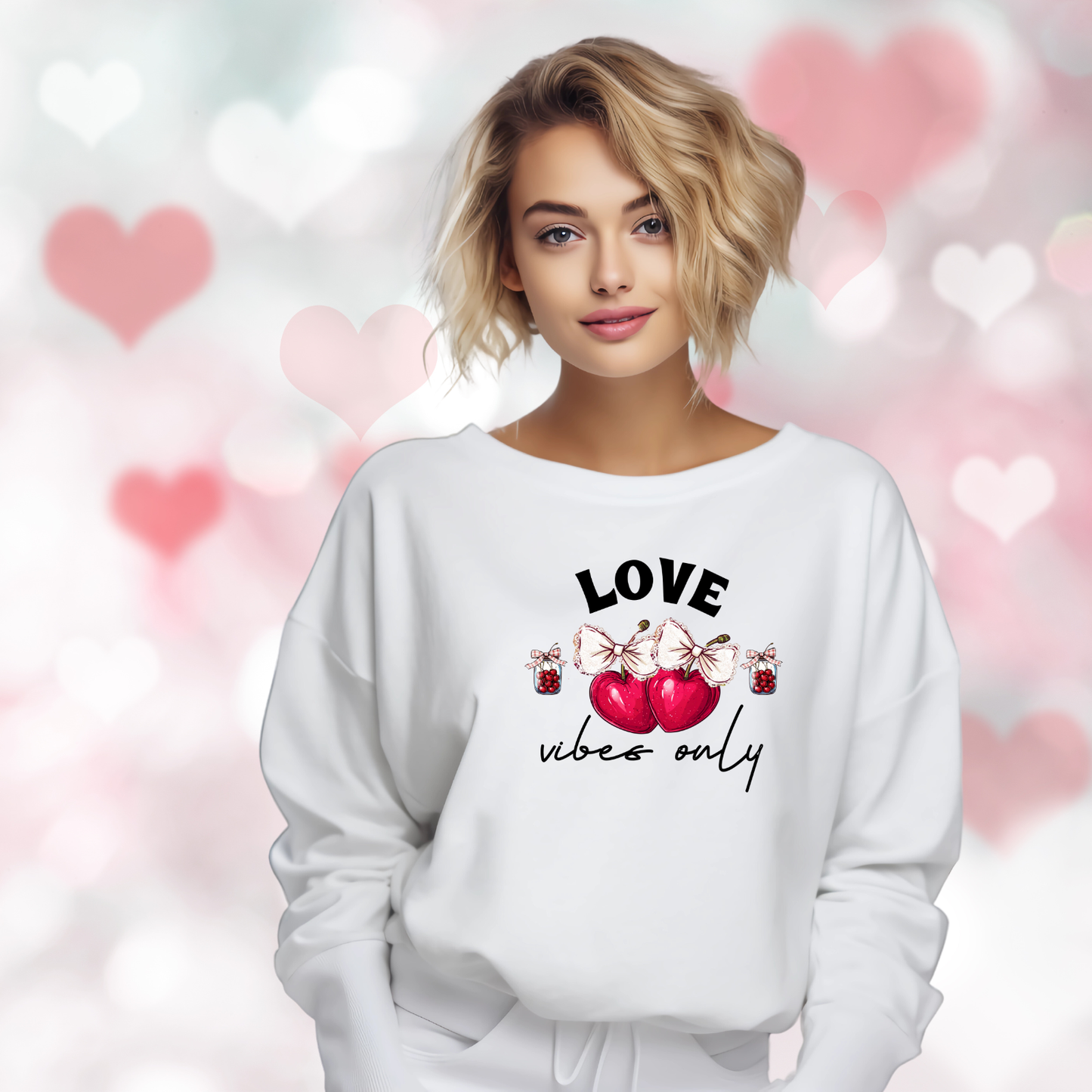 Love Vibes Only Crewneck Sweatshirt