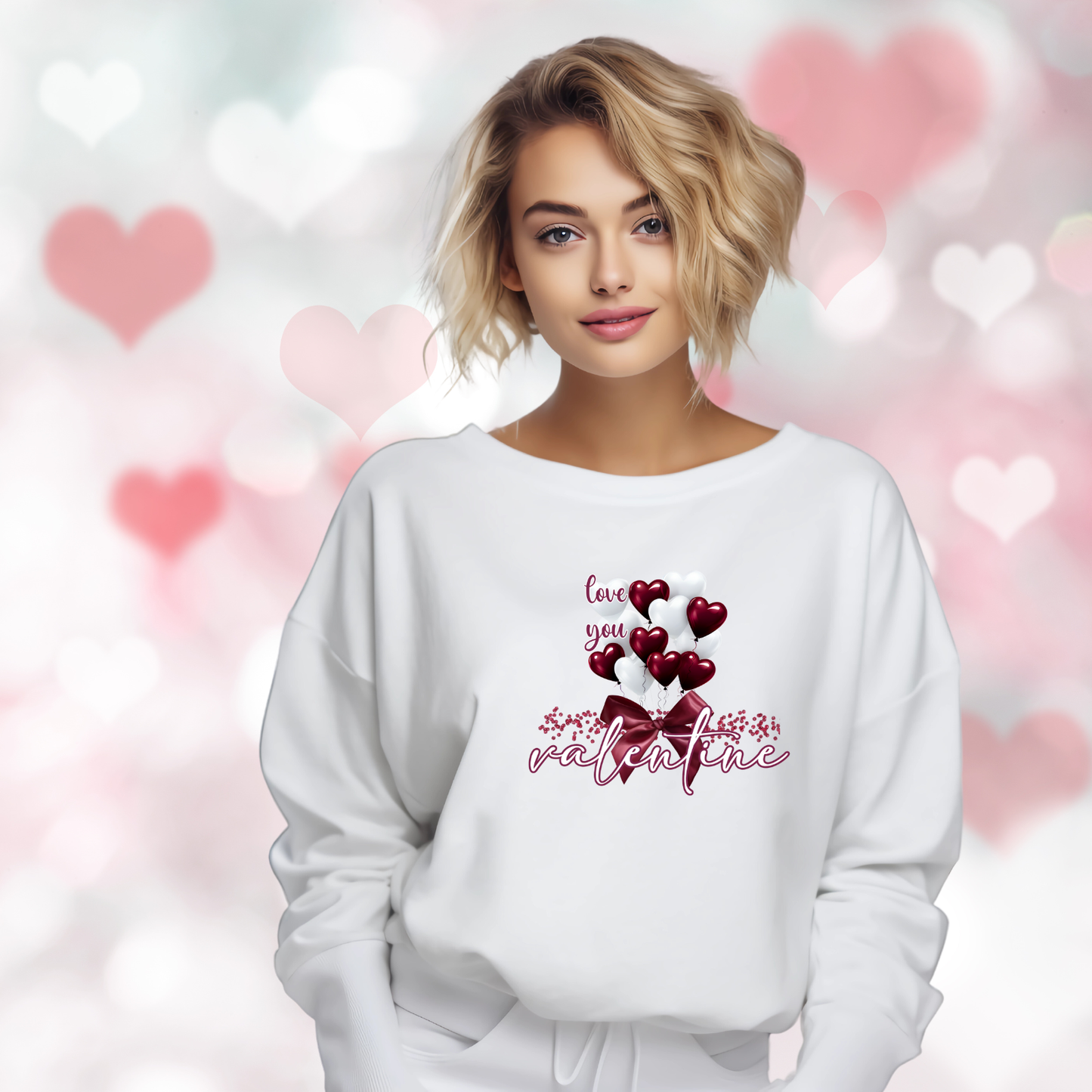Love You Valentine Crewneck Sweatshirt