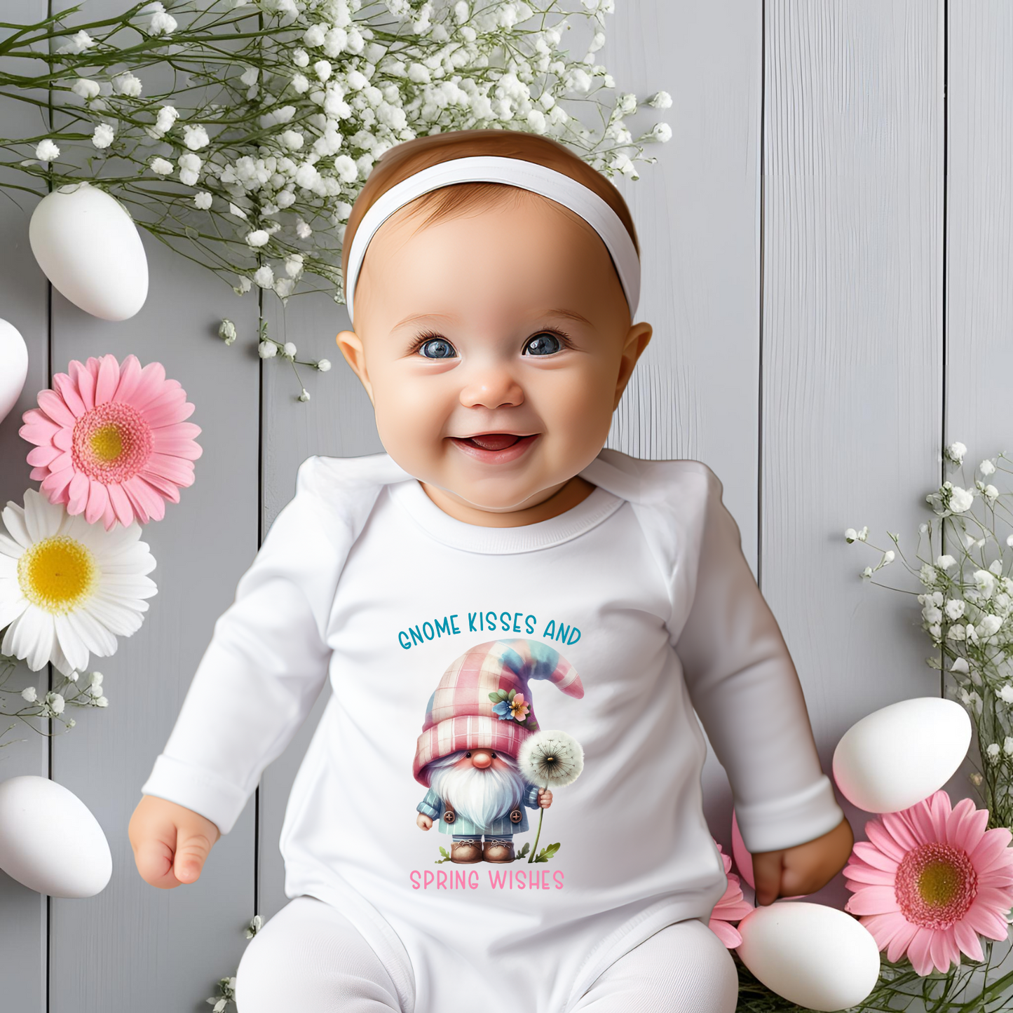 Gnome Kisses Infant Long Sleeve Onesie