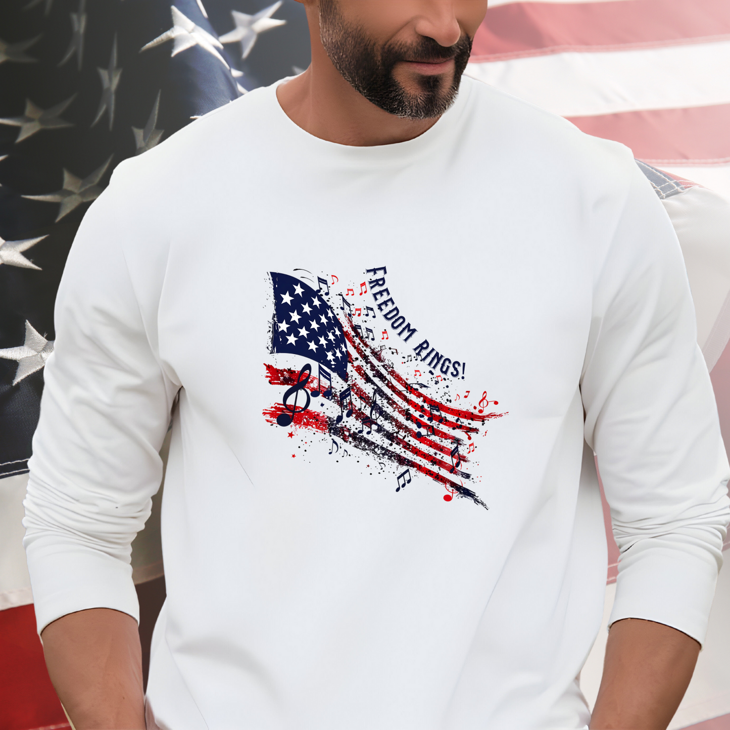 Freedom Rings Baseball Tee