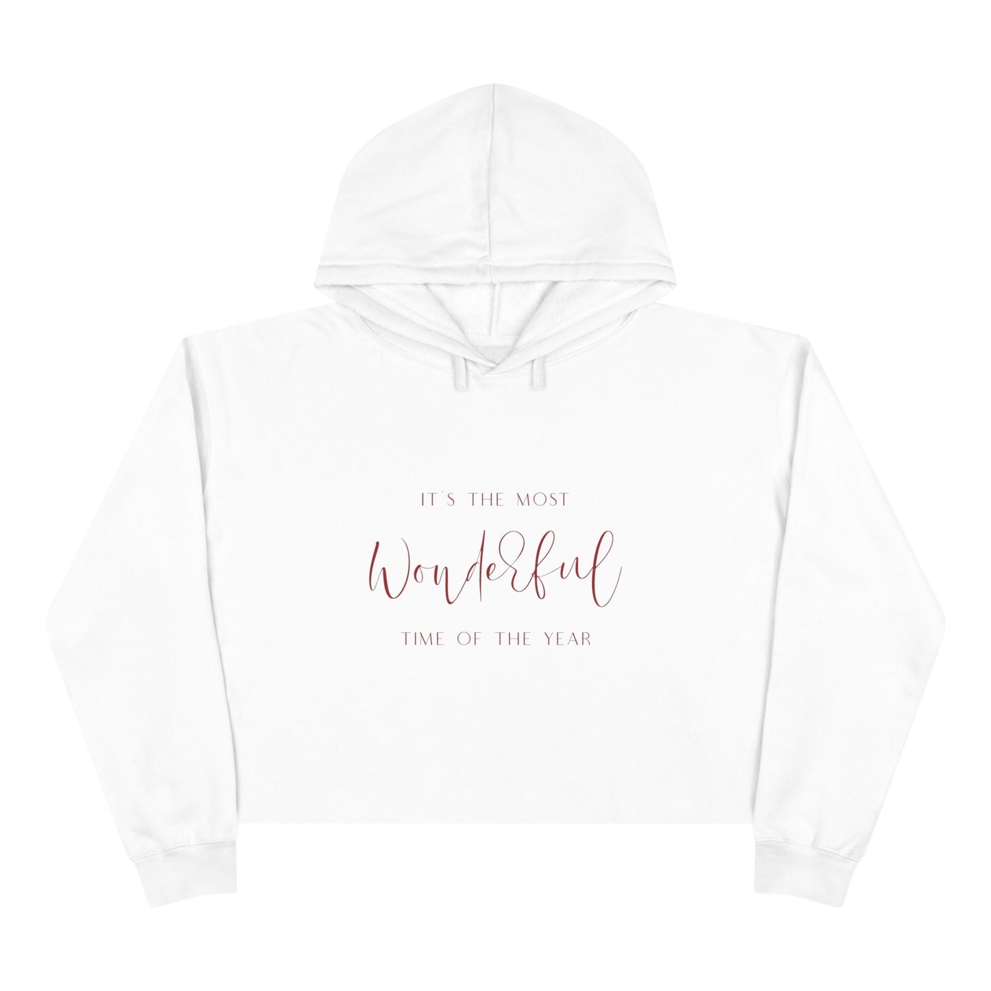 Most Wonderful Time Of The Year Crop Hoodie
