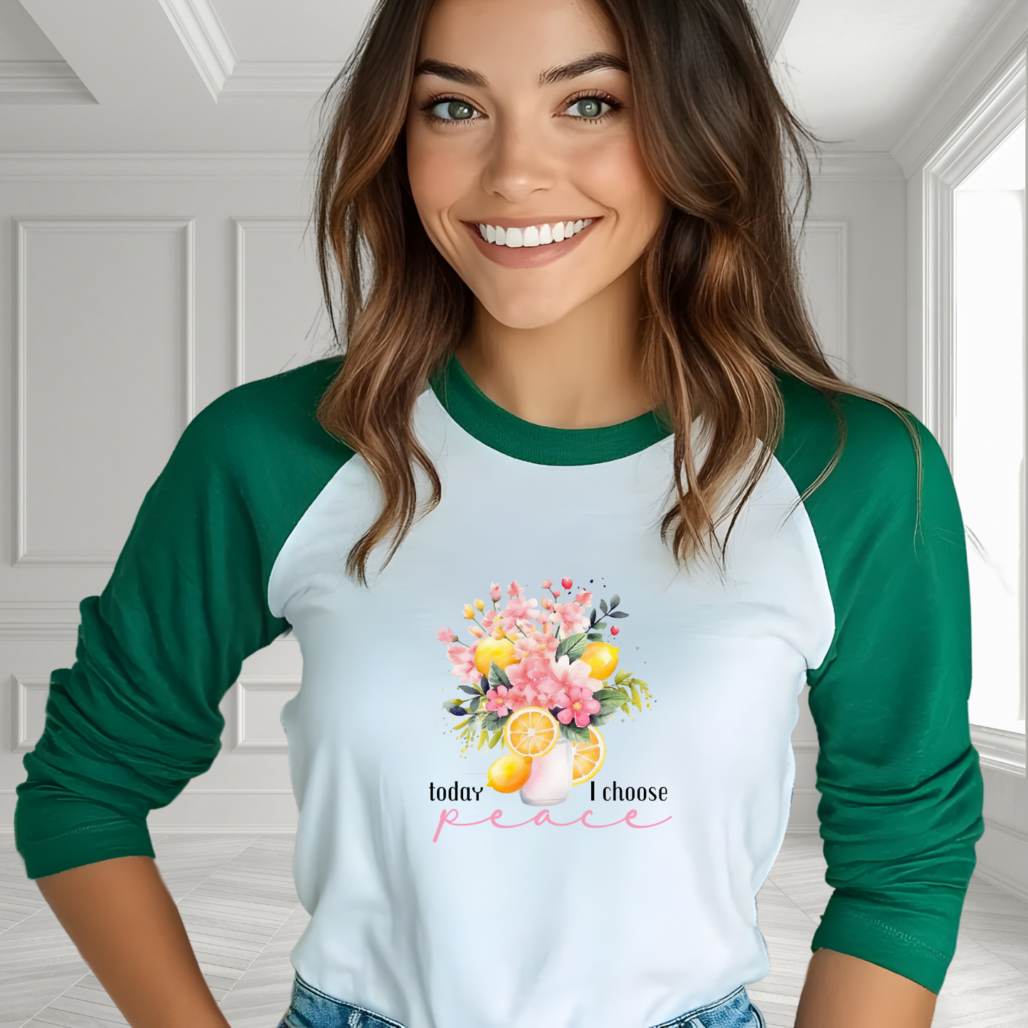 Today I Choose Peace Baseball Tee