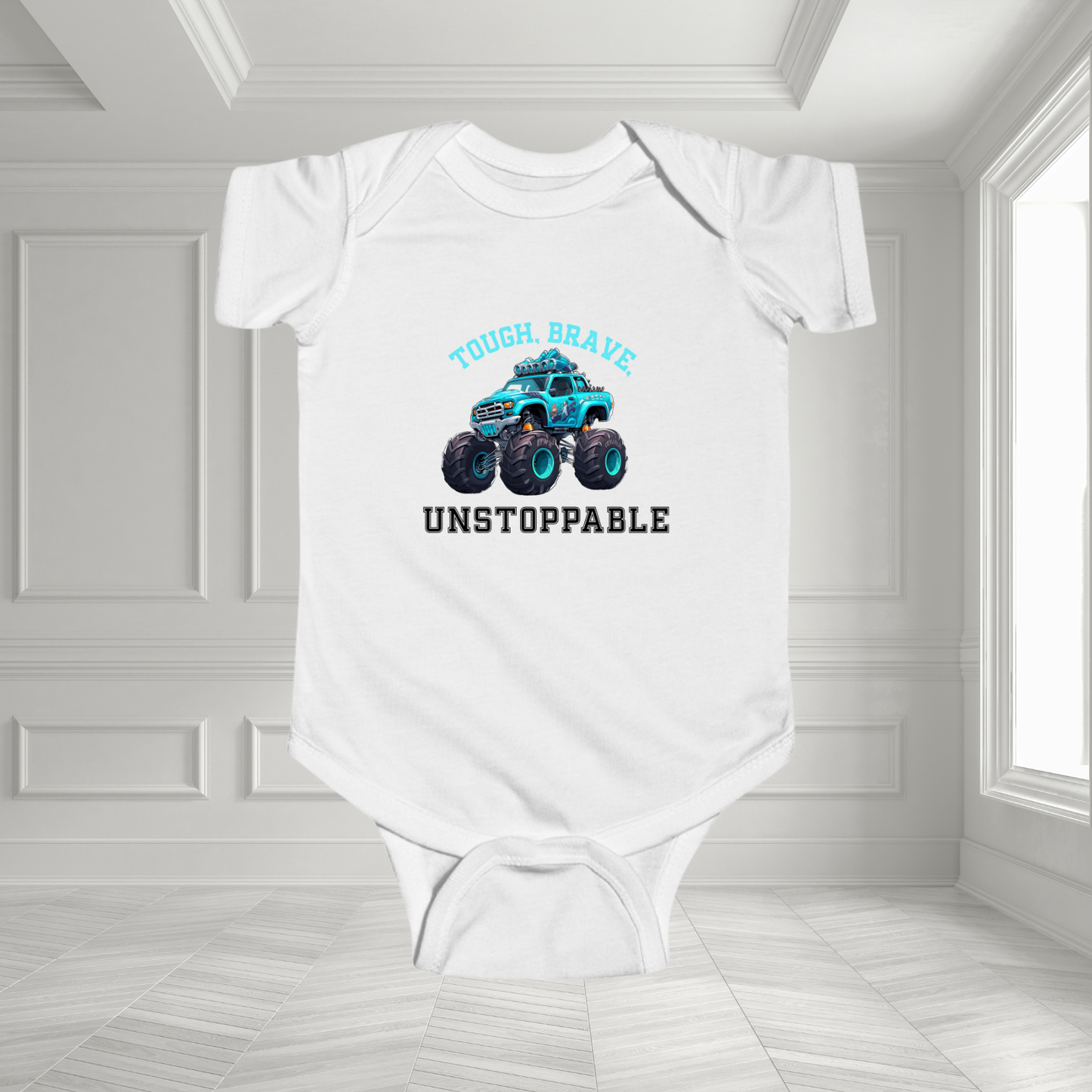 Tough, Brave, Unstoppable Infant Short Sleeve Onesie
