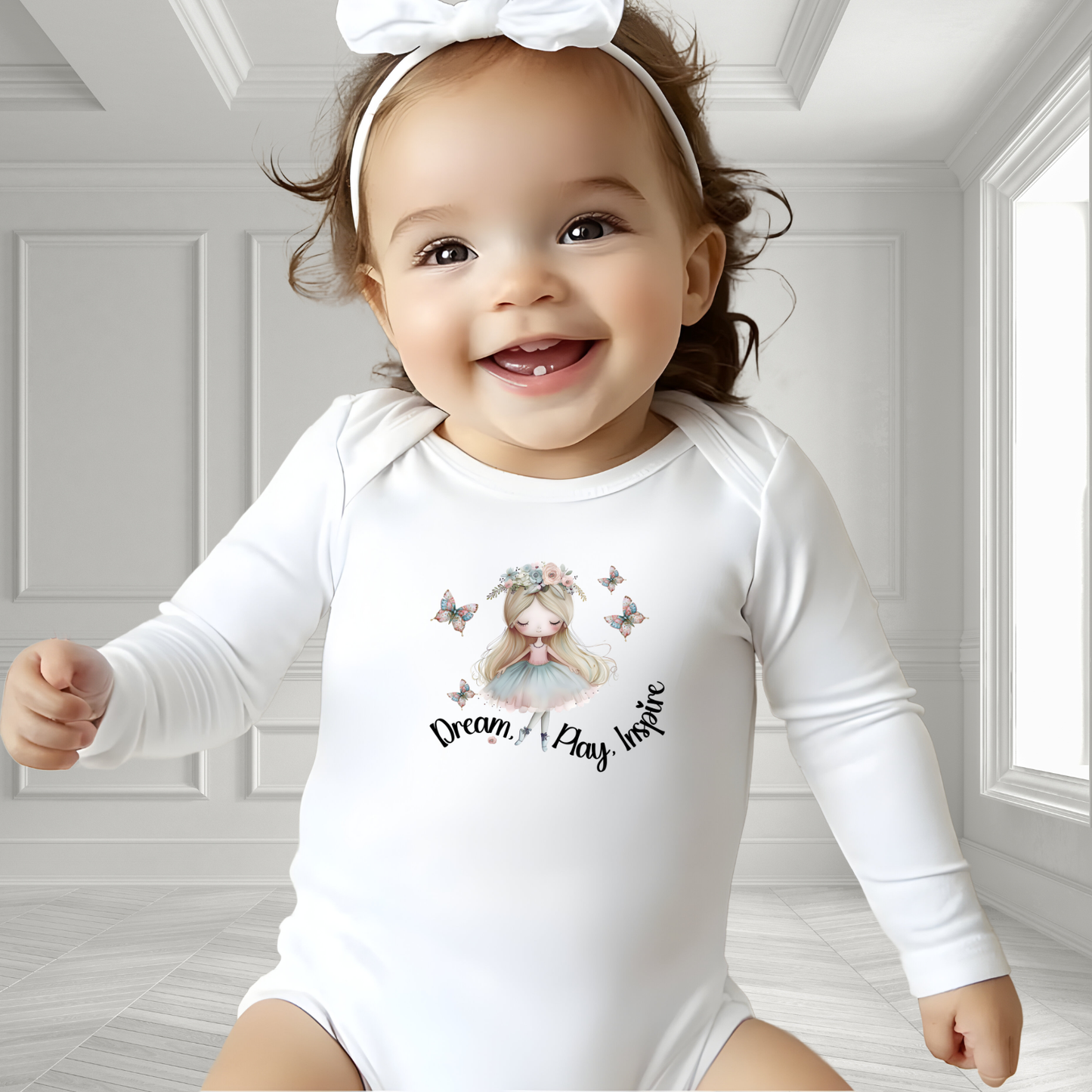 Dream, Play, Inspire Infant Long Sleeve Onesie
