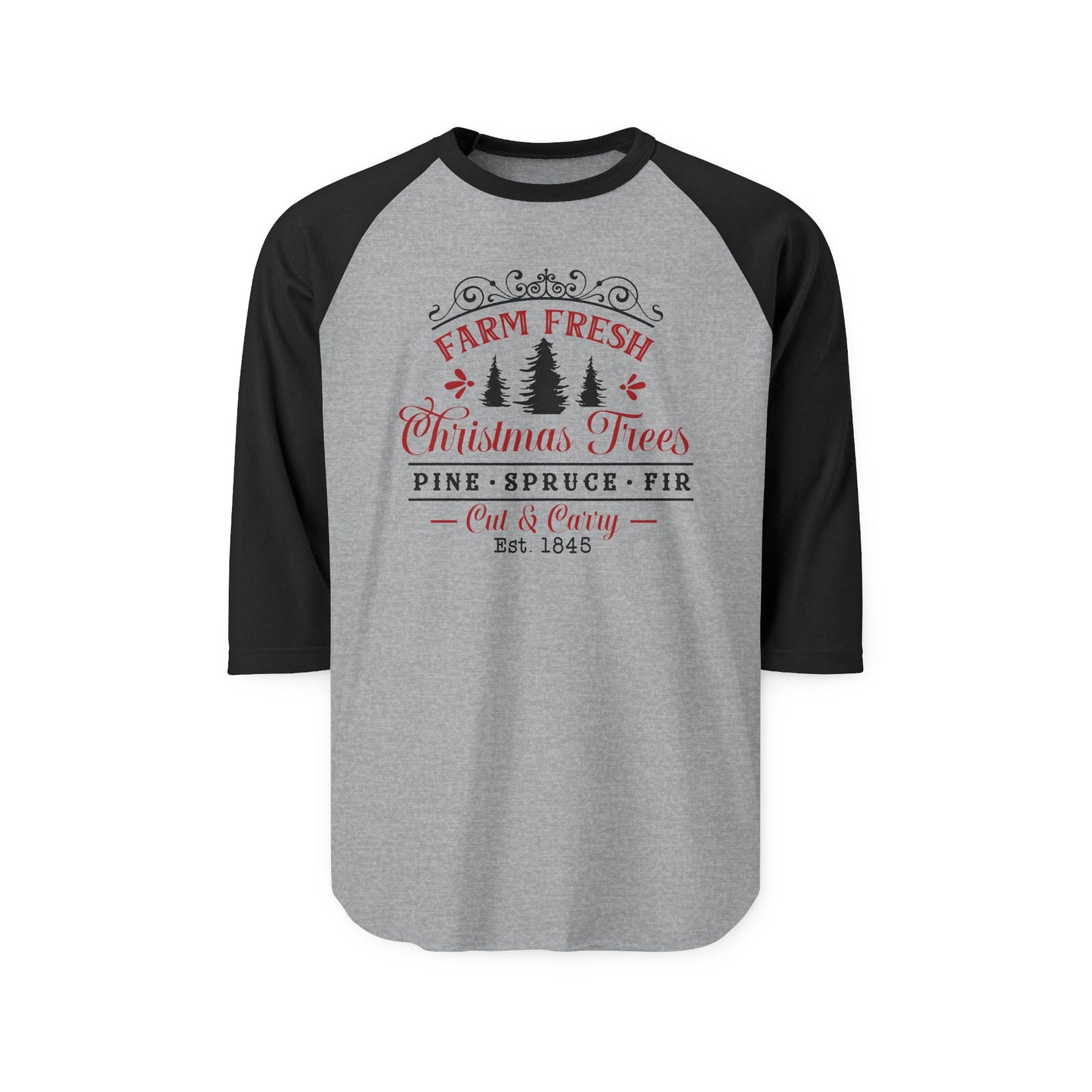 Farm Fresh Christmas Trees Baseball Tee