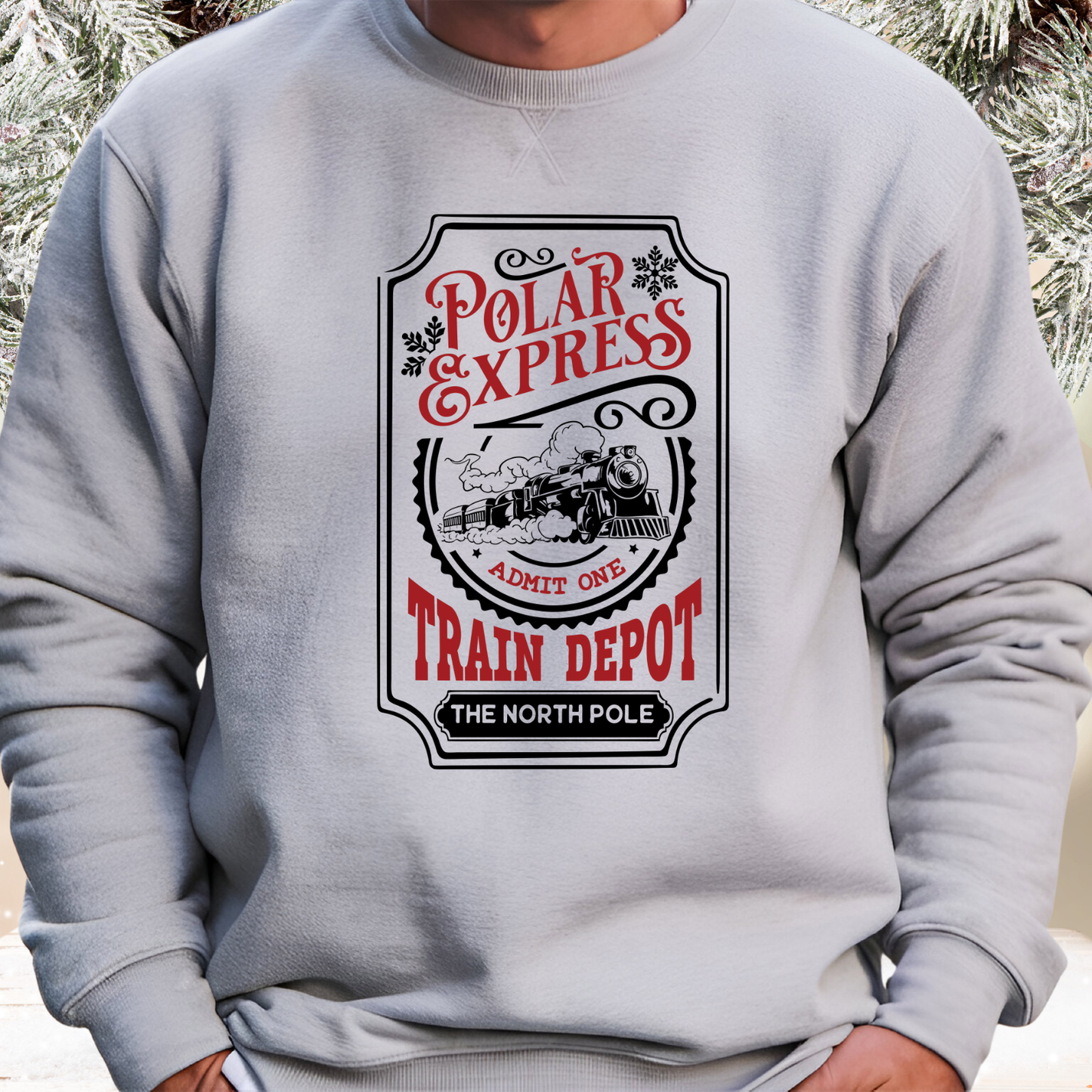 Polar Express Train Depot Crewneck Sweatshirt