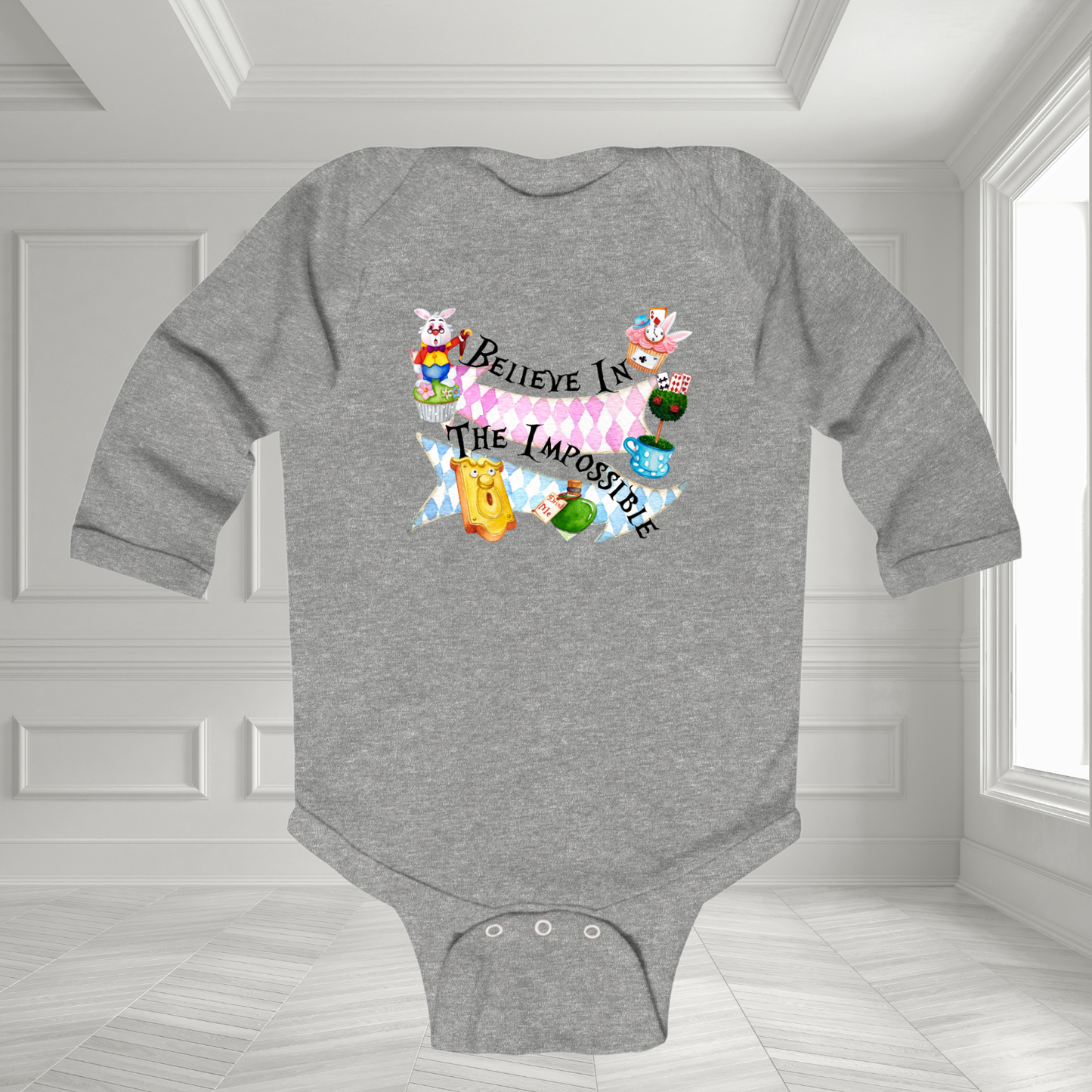 Believe In The Impossible Infant Long Sleeve Onesie