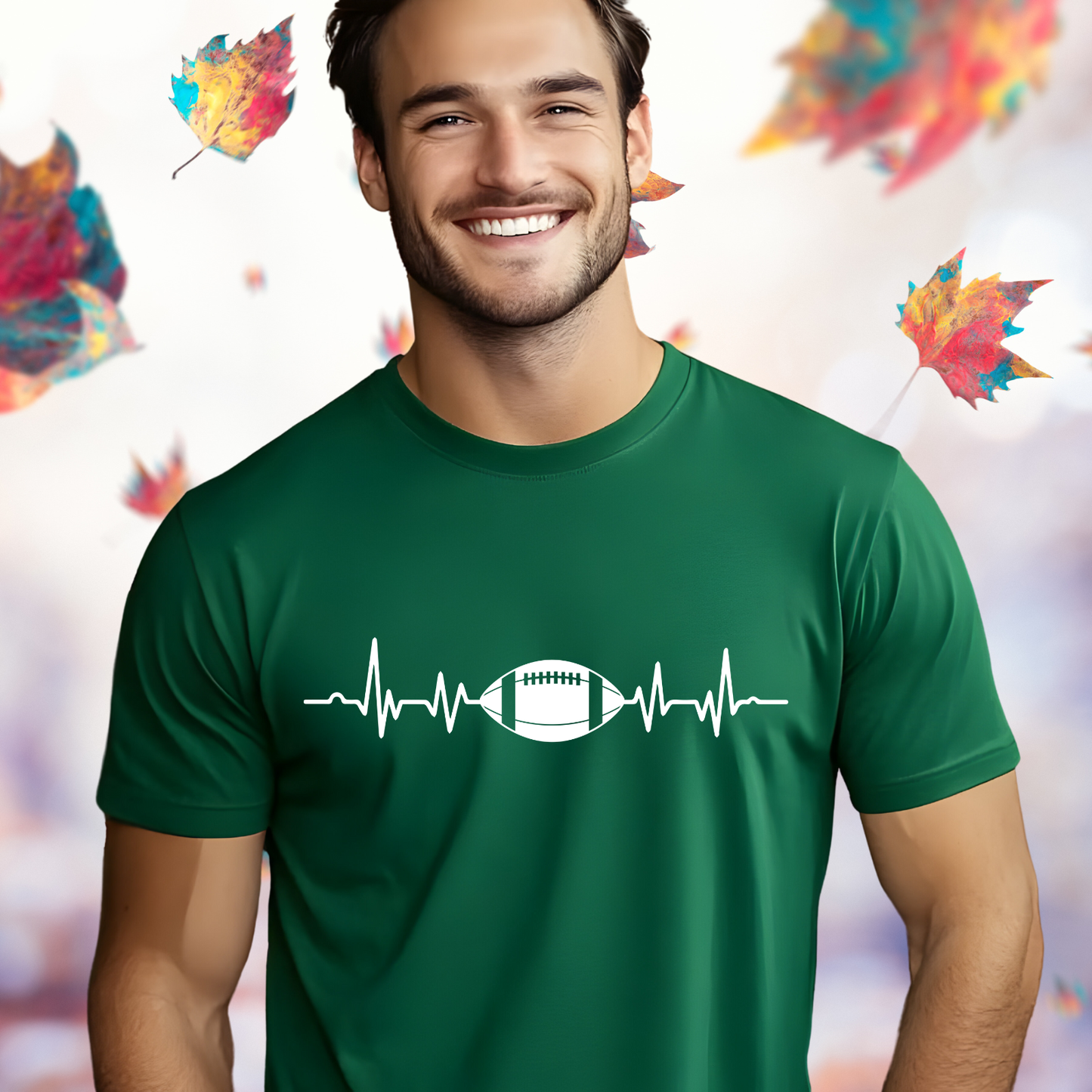 Football Heartbeat T-Shirt