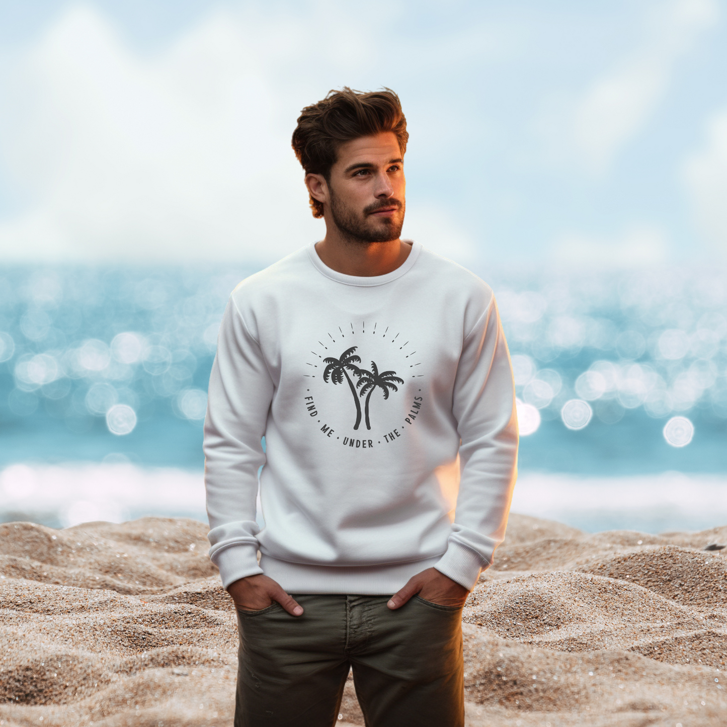 Find Me Under The Palms Crewneck Sweatshirt