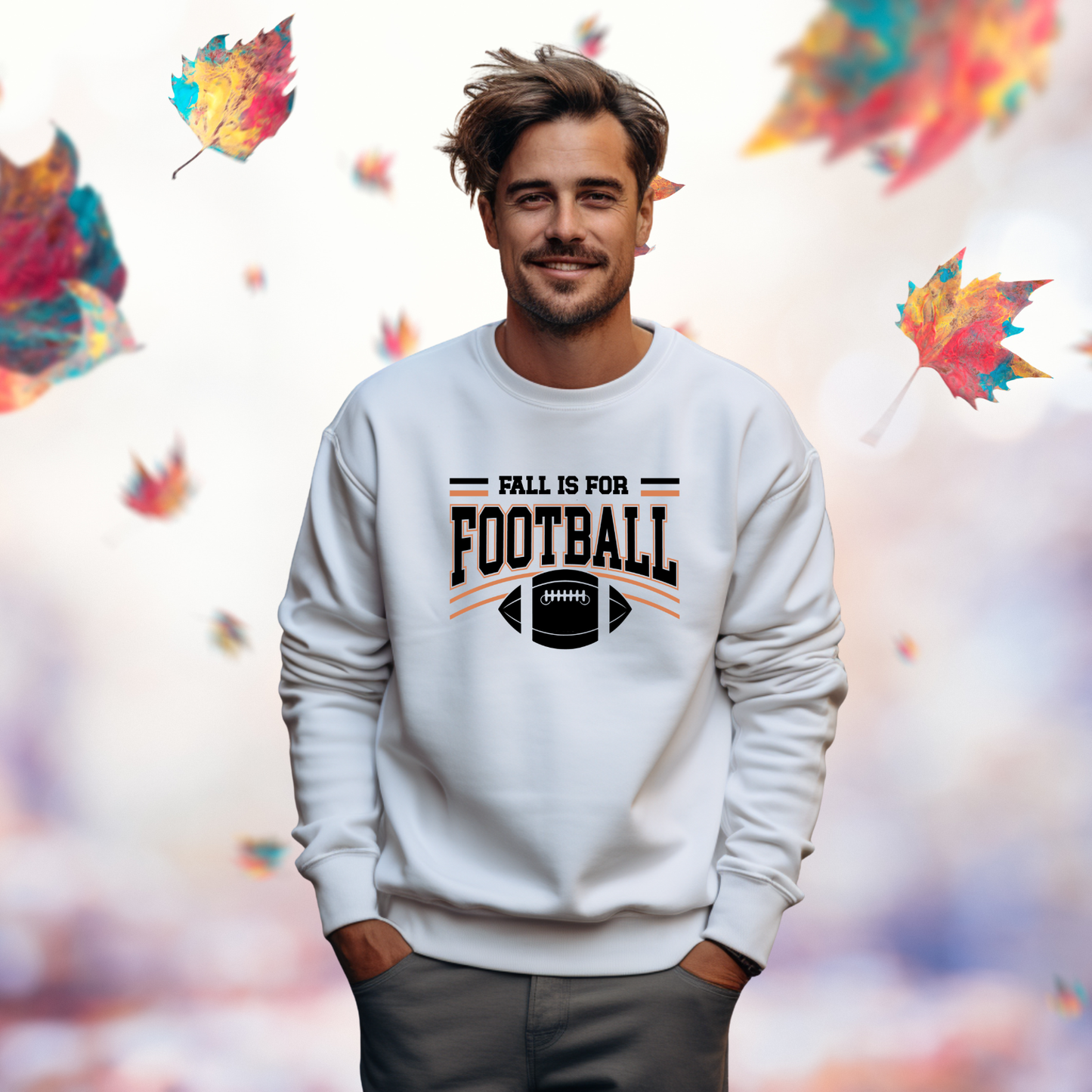 Fall Is For Football Crewneck Sweatshirt