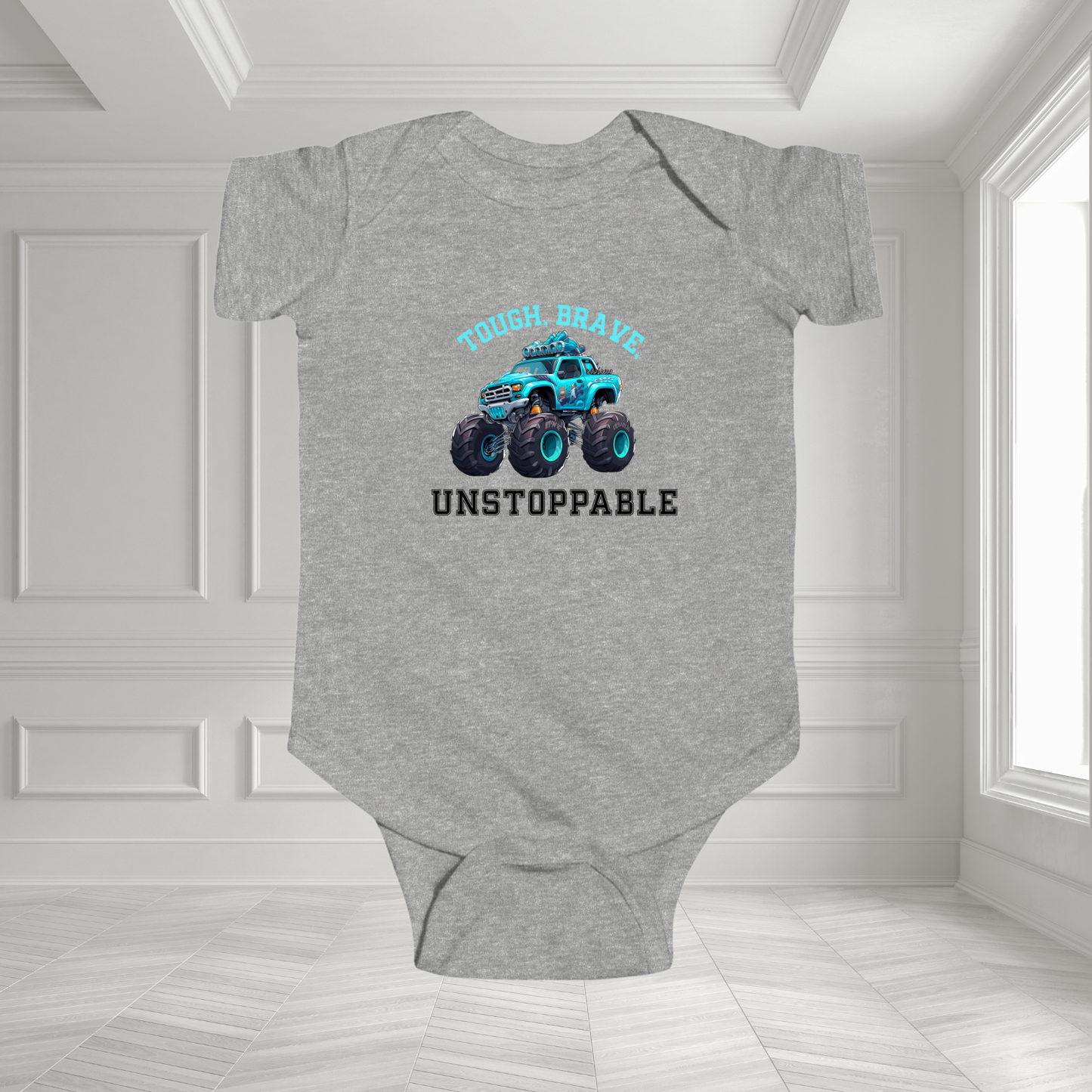 Tough, Brave, Unstoppable Infant Short Sleeve Onesie