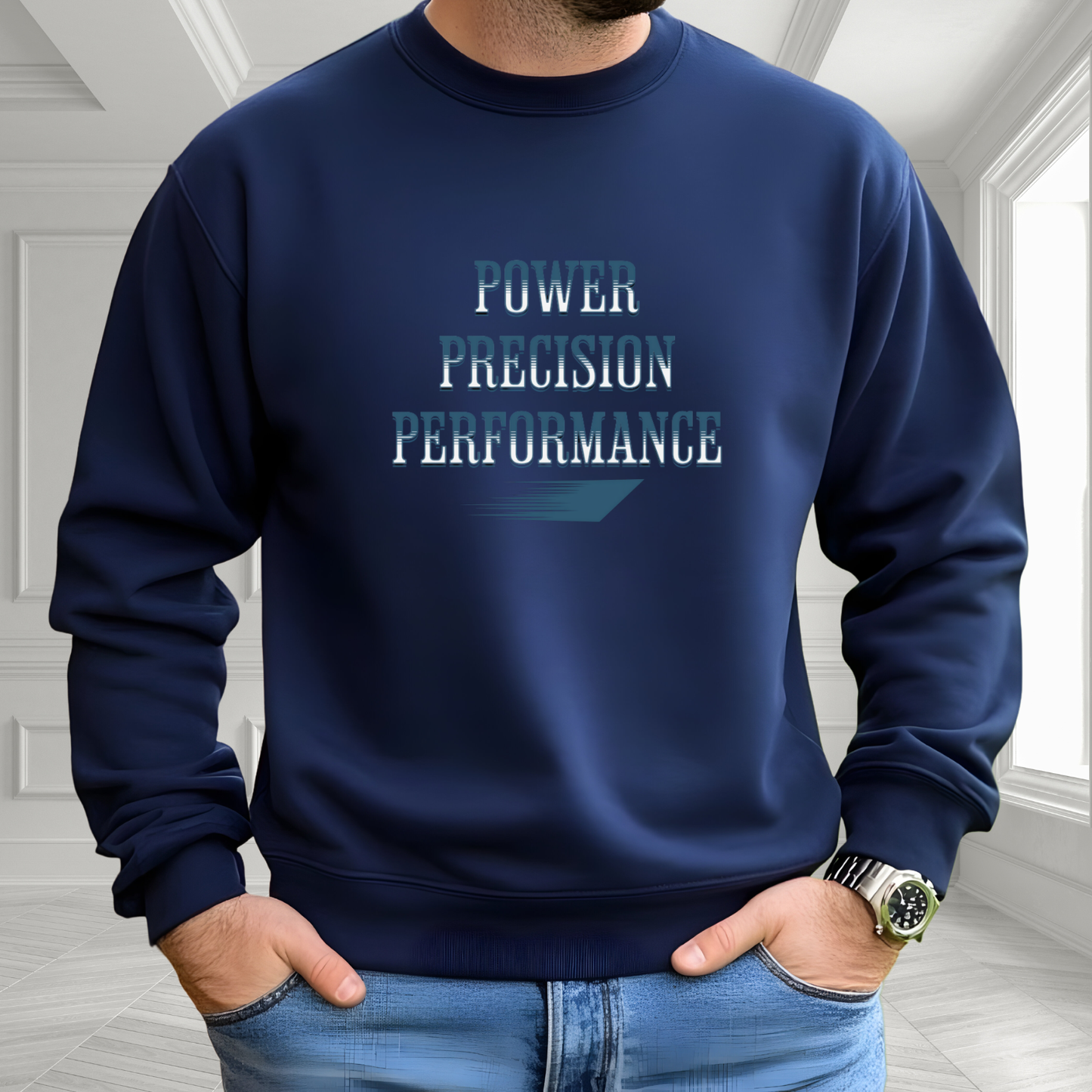 Power, Precision, Performance Crewneck Sweatshirt