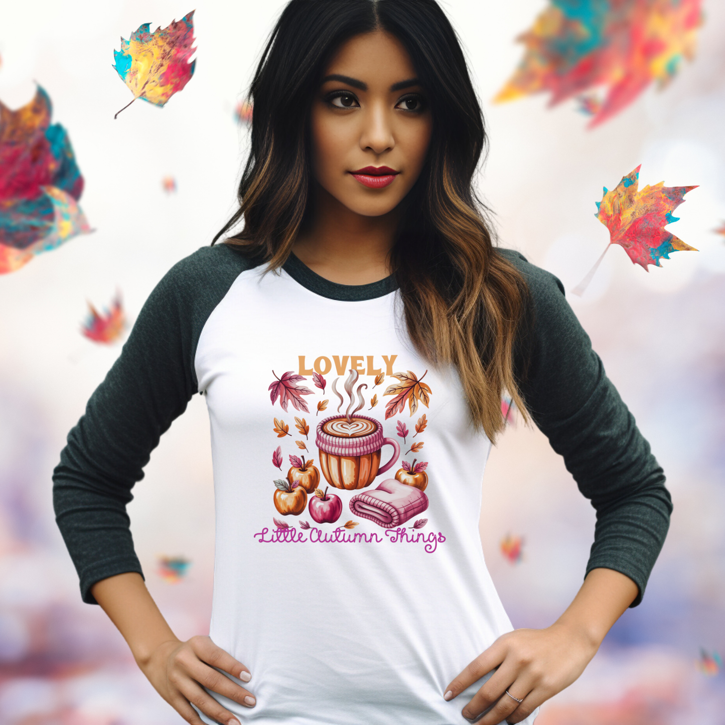 Lovely Little Autumn Things Baseball Tee