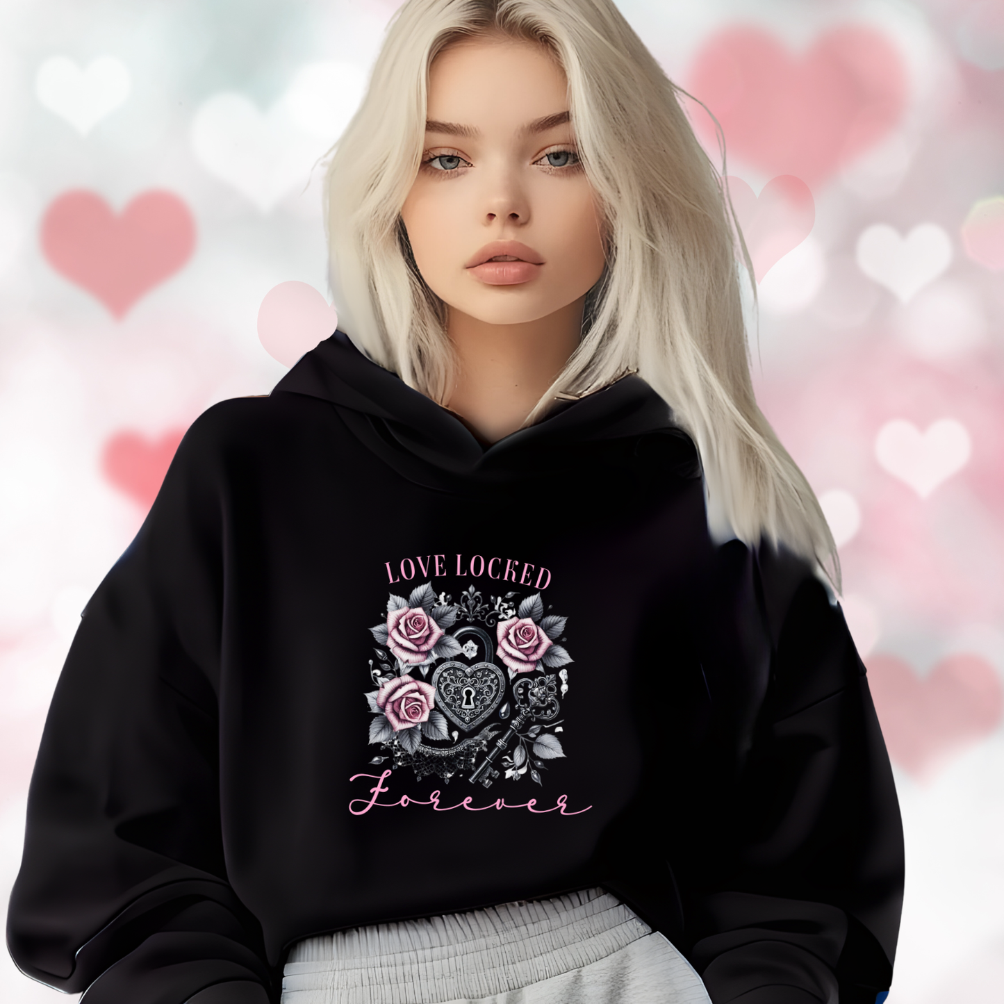 Love Locked Forever Crop Hoodie