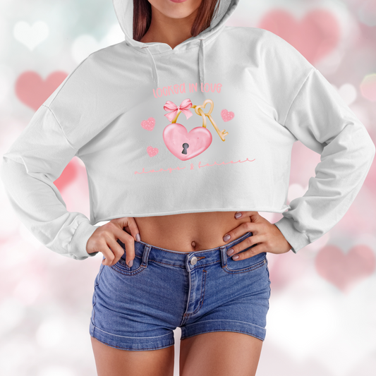 Locked In Love Crop Hoodie