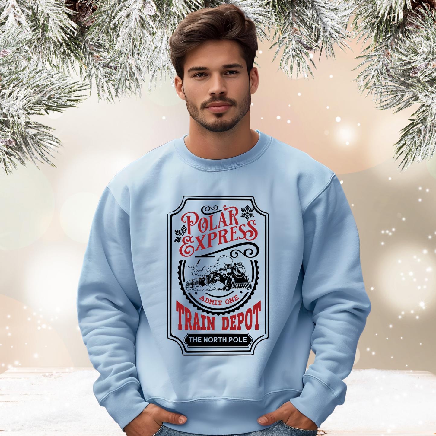 Polar Express Train Depot Crewneck Sweatshirt