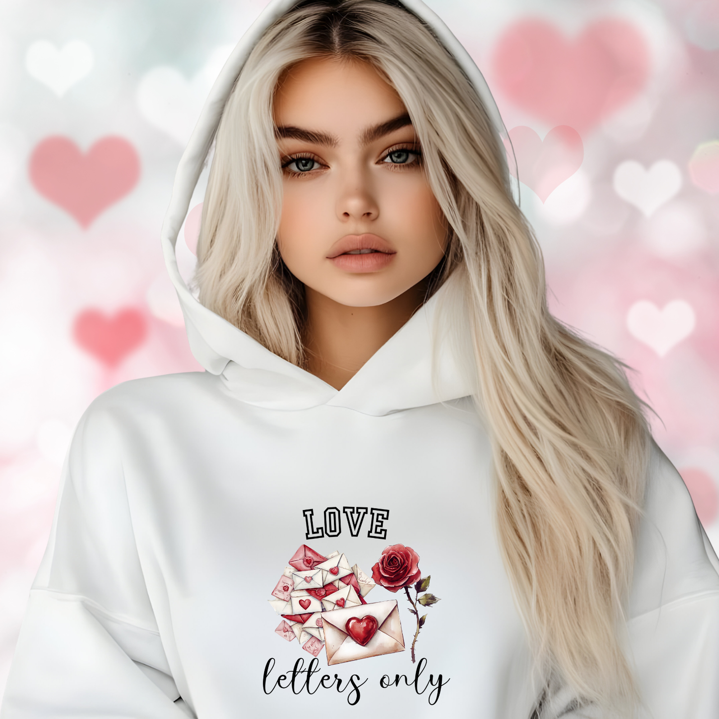 Love Letters Only Crop Hoodie