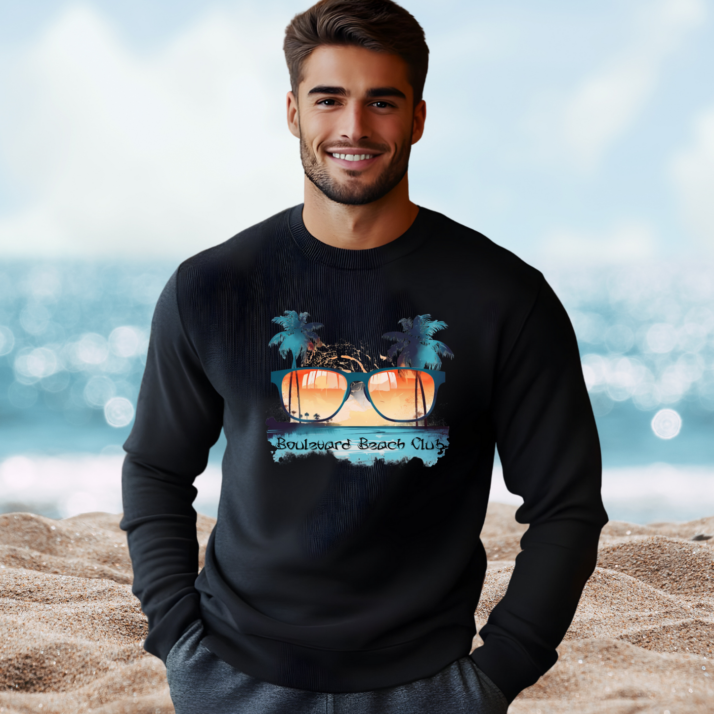 Boulevard Beach Club Crewneck Sweatshirt
