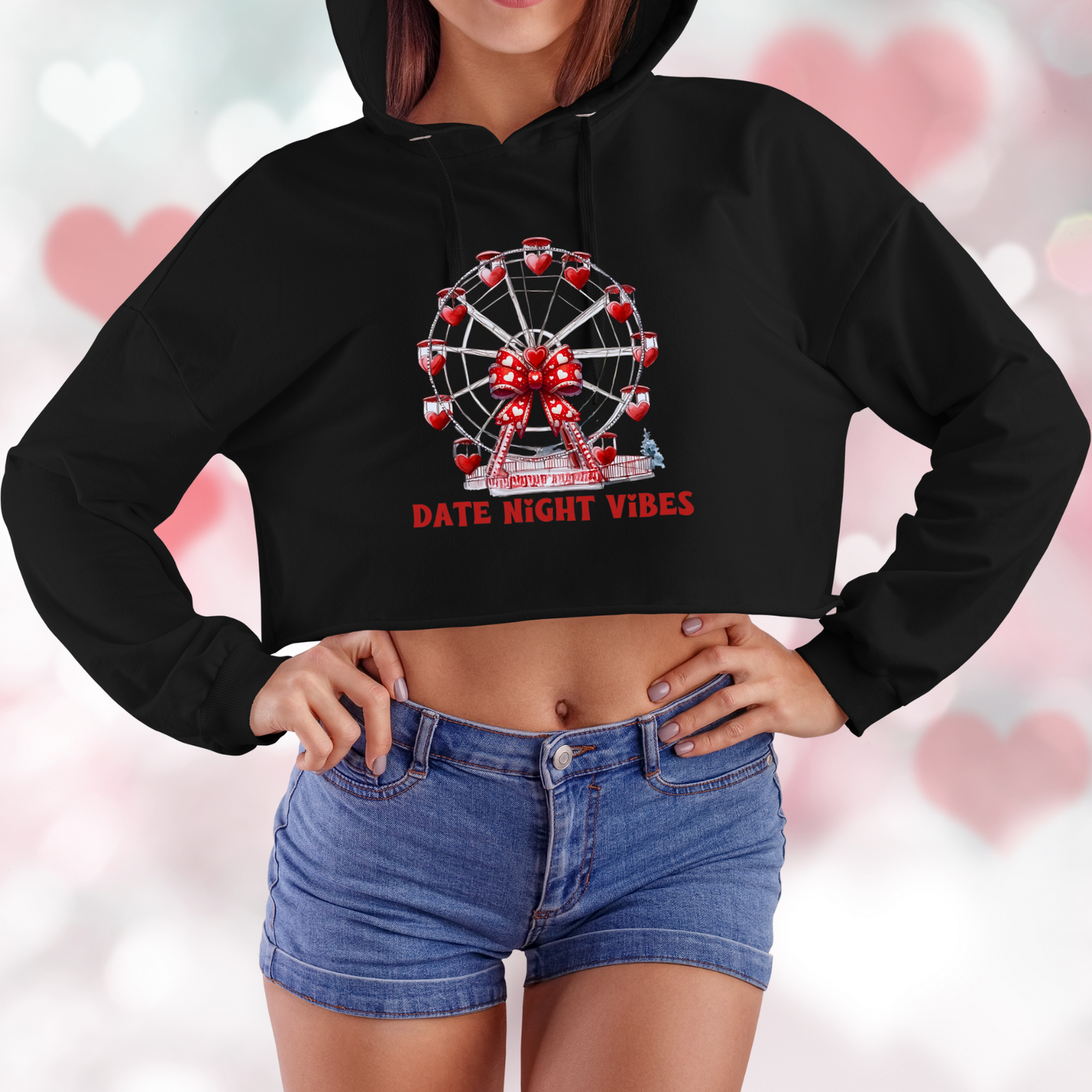 Date Night Vibes Crop Hoodie