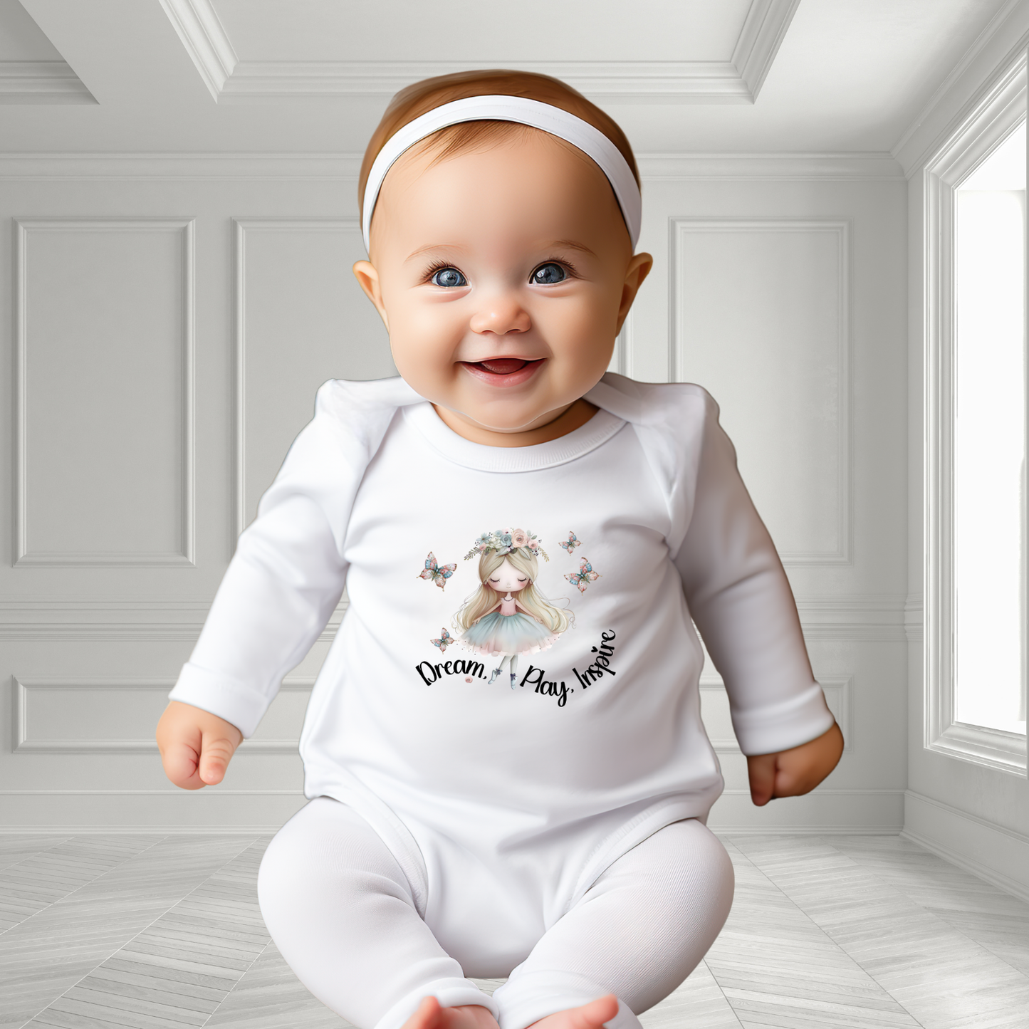 Dream, Play, Inspire Infant Long Sleeve Onesie
