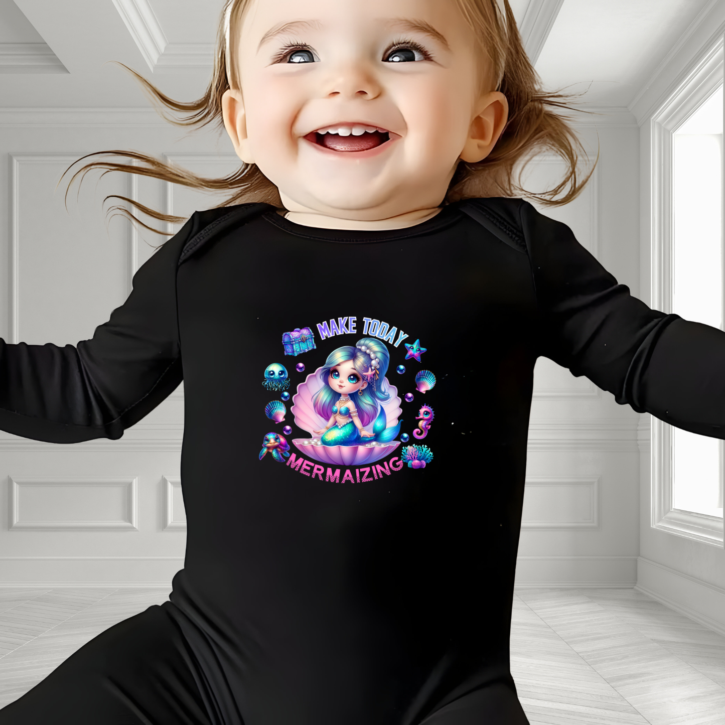 Make Today Mermaizing Infant Long Sleeve Onesie