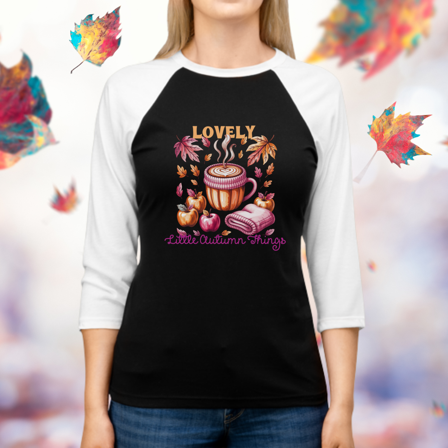 Lovely Little Autumn Things Baseball Tee