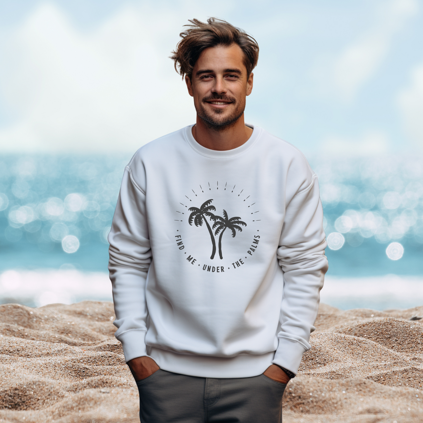 Find Me Under The Palms Crewneck Sweatshirt