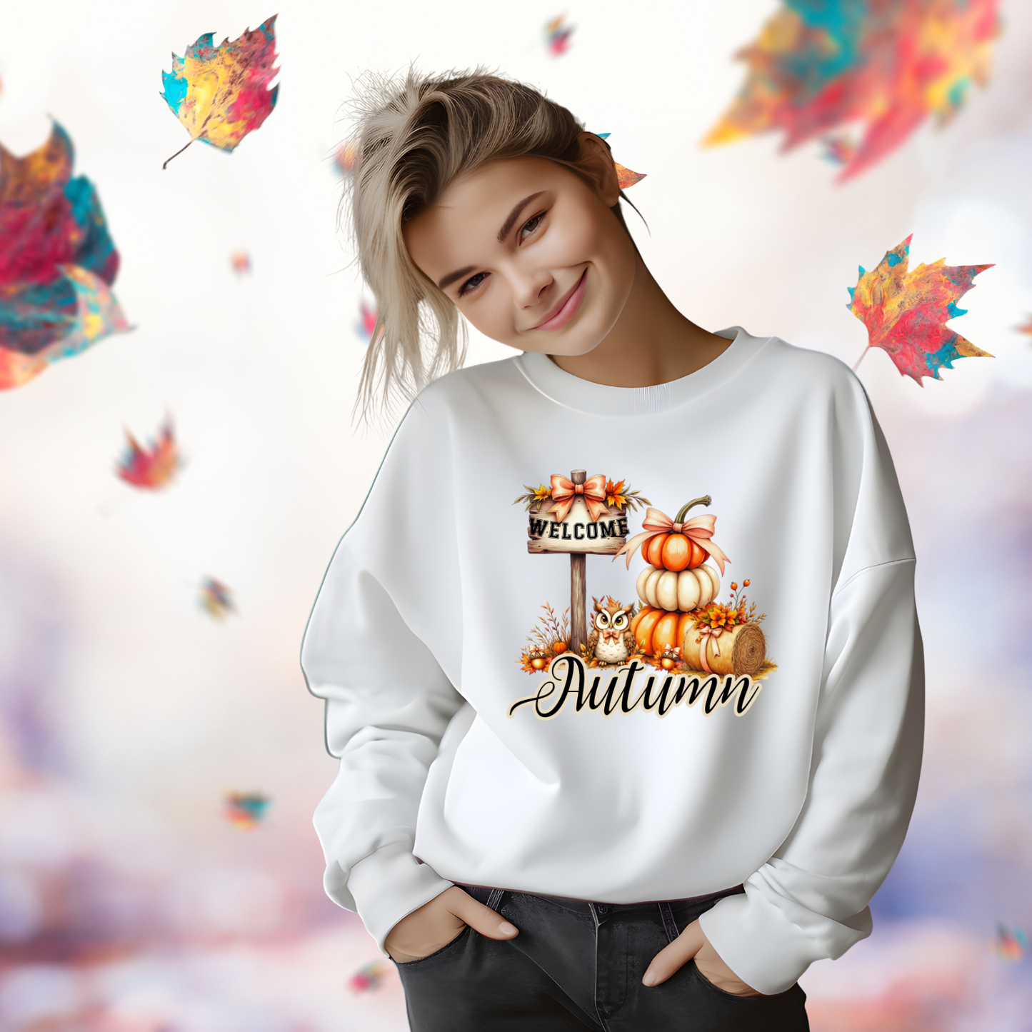 Welcome Autumn Crewneck Sweatshirt
