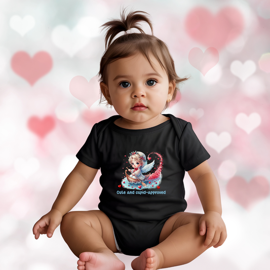 Cute And Cupid Approved Infant Short Sleeve Onesie