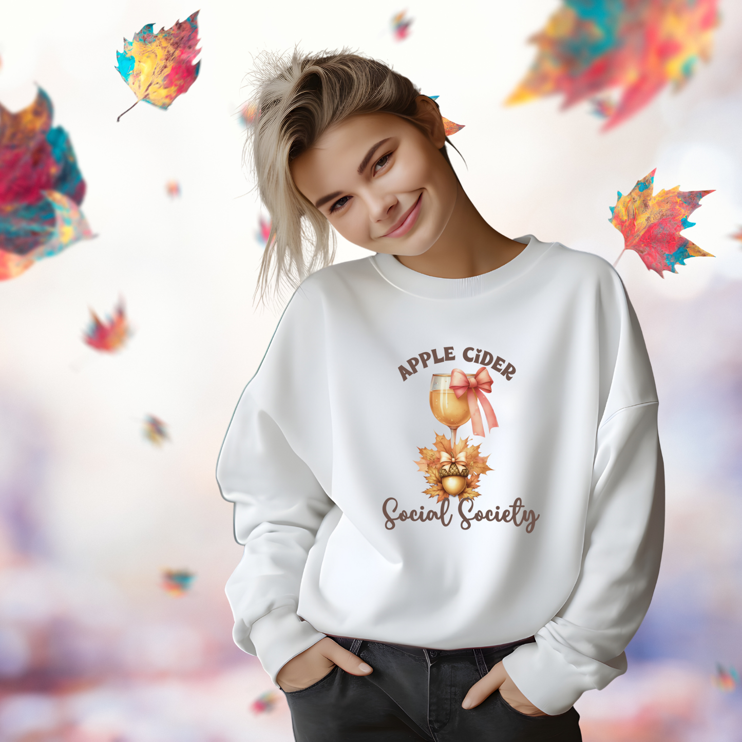 Apple Cider Social Society Crewneck Sweatshirt