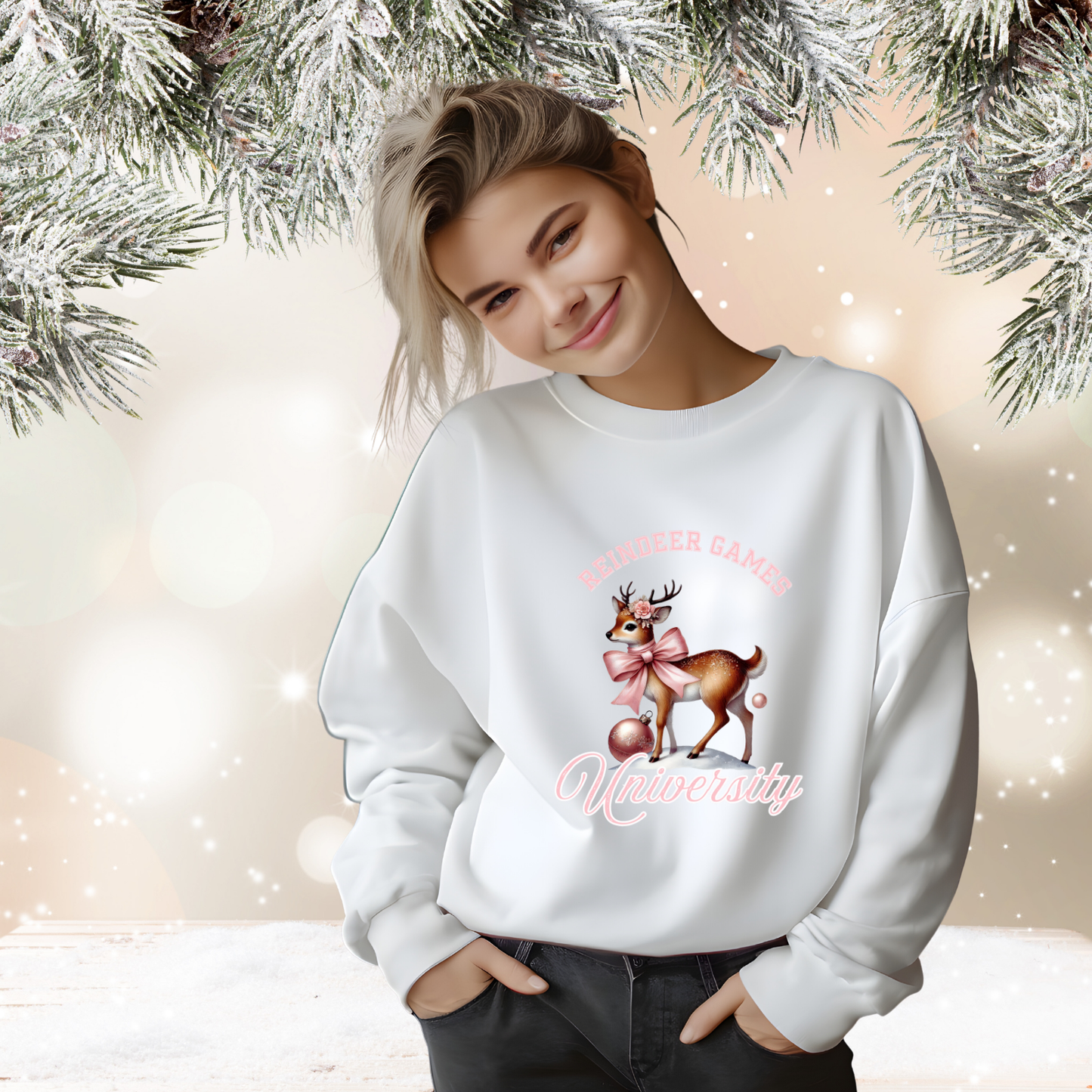 Reindeer Games University Crewneck Sweatshirt
