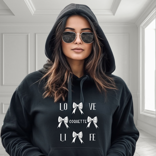 Love Coquette Life Pullover Hoodie