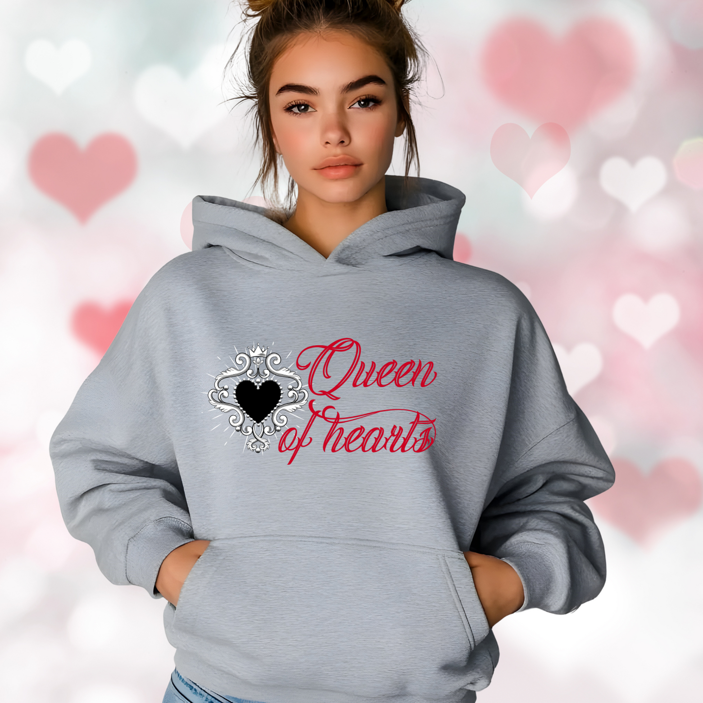 Queen of Hearts Pullover Hoodie