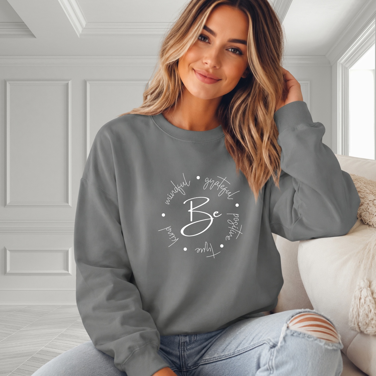 Be Kind, Grateful Crewneck Sweatshirt
