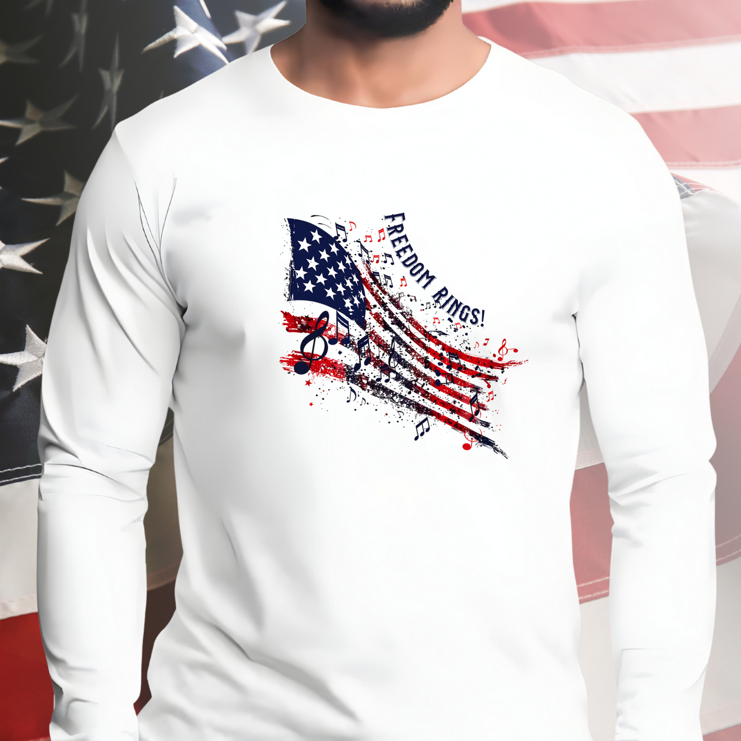 Freedom Rings Baseball Tee