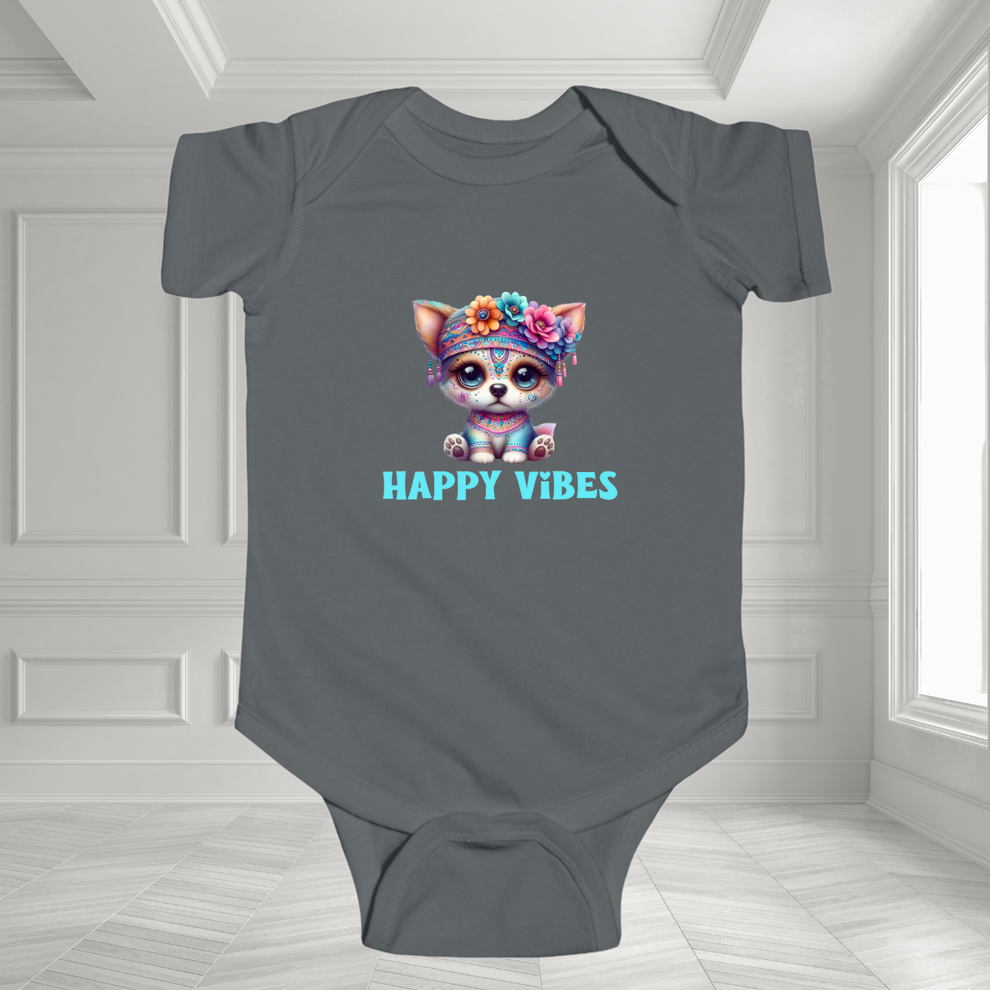 Happy Vibes Infant Short Sleeve Onesie
