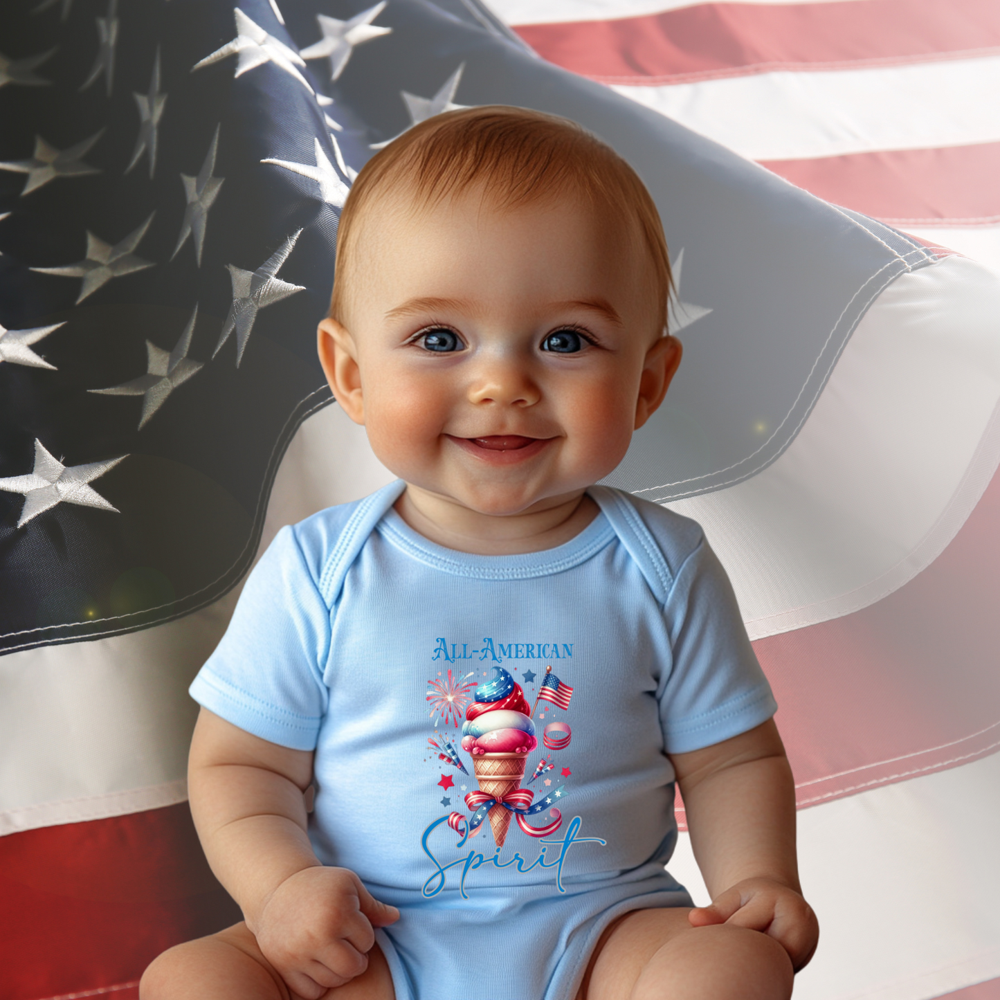 All-American Spirit Infant Short Sleeve Onesie