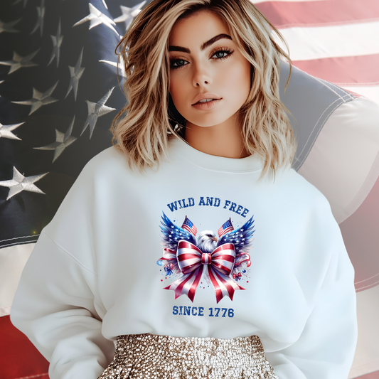 Wild And Free Since 1776 Crewneck Sweatshirt