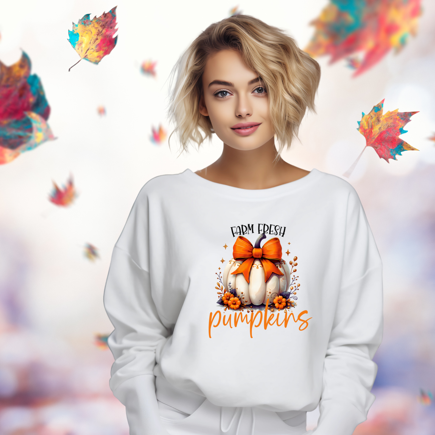 Farm Fresh Pumpkins Crewneck Sweatshirt