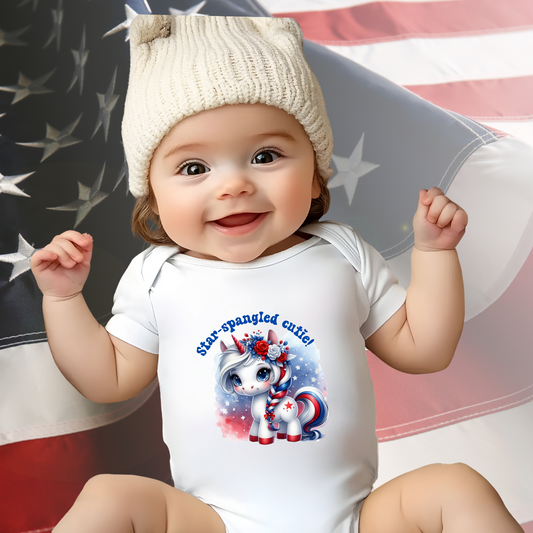 Star-Spangled Cutie Infant Short Sleeve Onesie