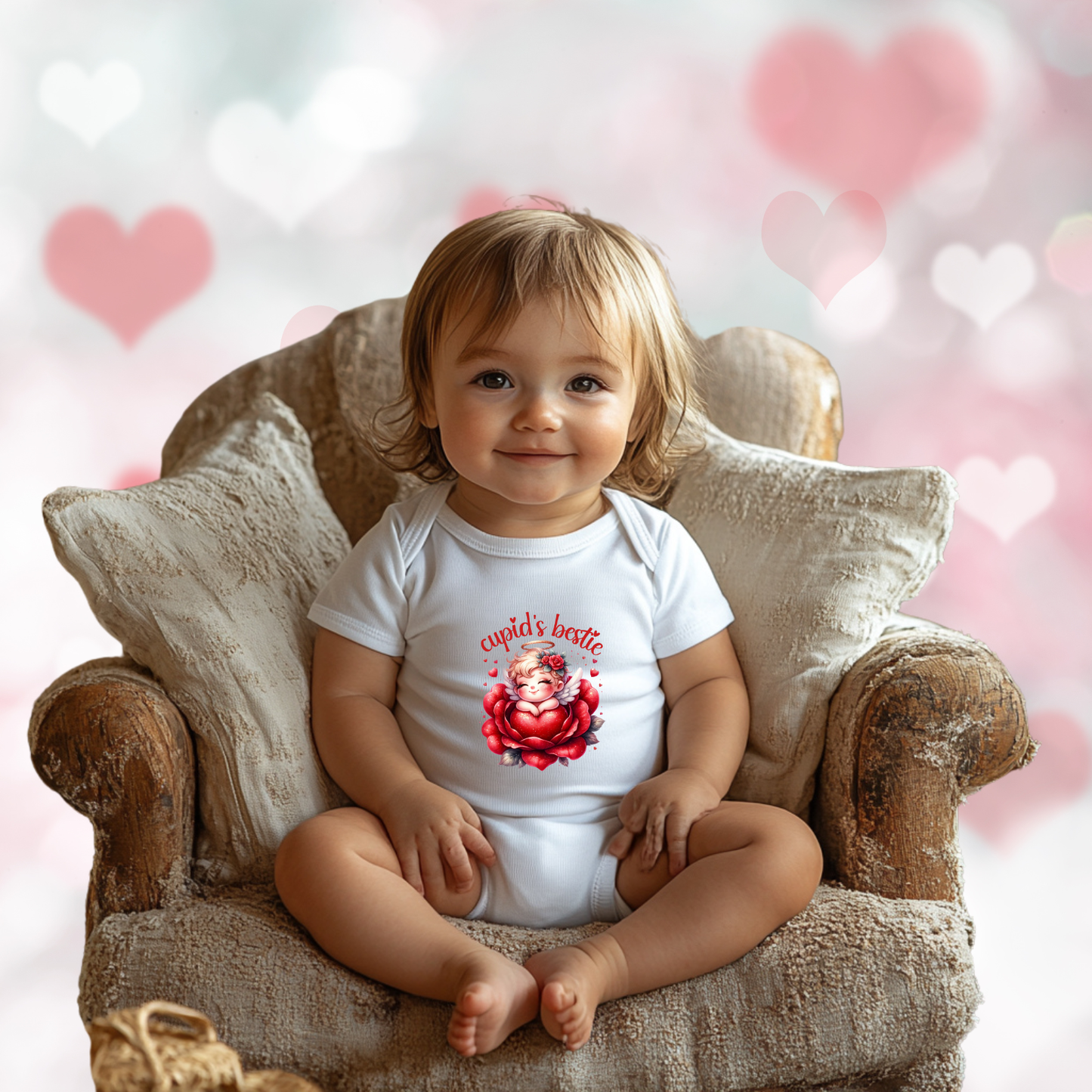Cupid’s Bestie Infant Short Sleeve Onesie