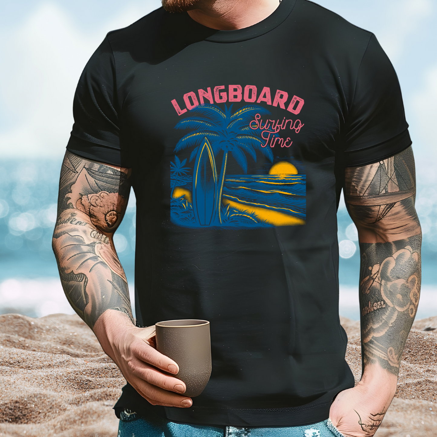 Longboard Surfing T-Shirt