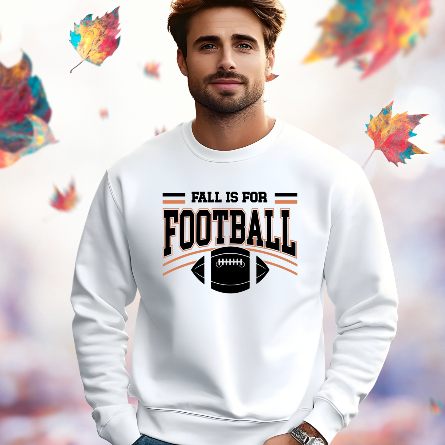 Fall Is For Football Crewneck Sweatshirt