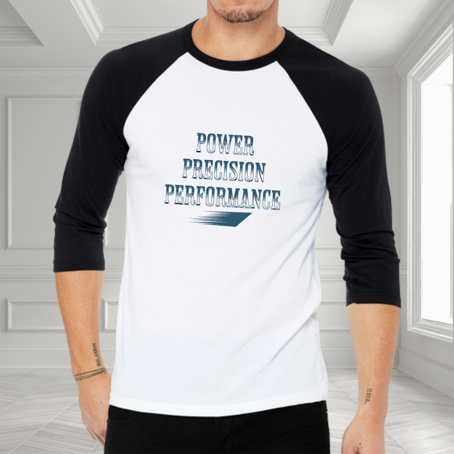 Power, Precision, Performance Baseball Tee