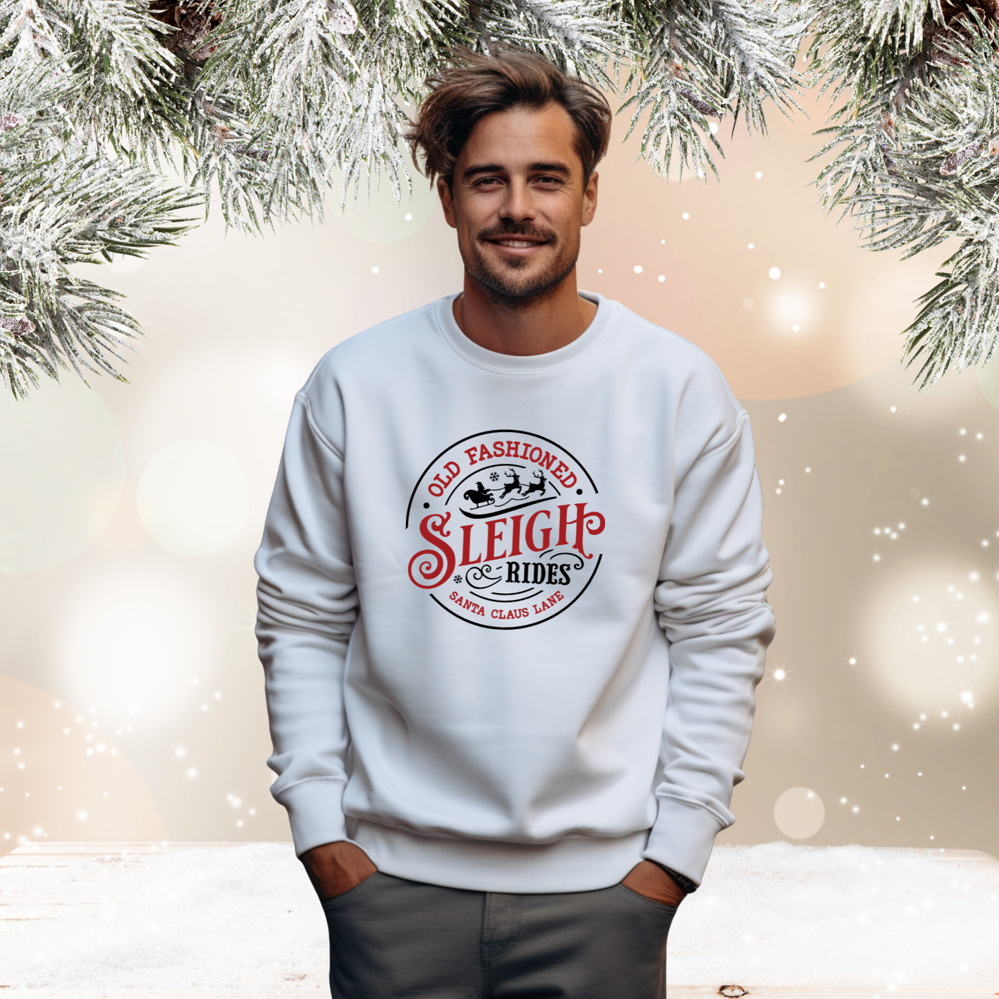 Old Fashioned Sleigh Rides Crewneck Sweatshirt