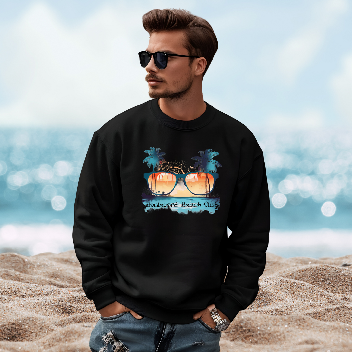 Boulevard Beach Club Crewneck Sweatshirt