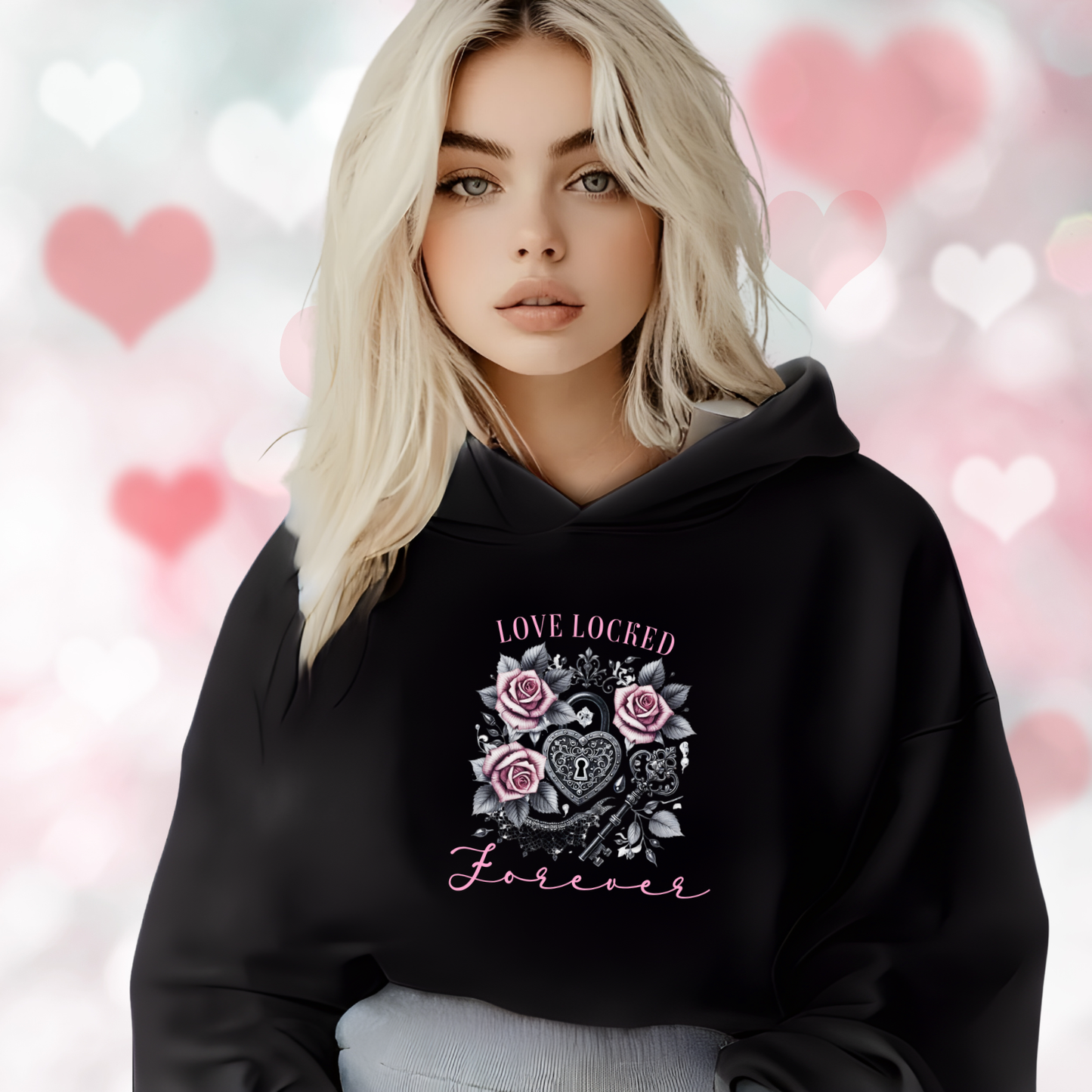Love Locked Forever Crop Hoodie